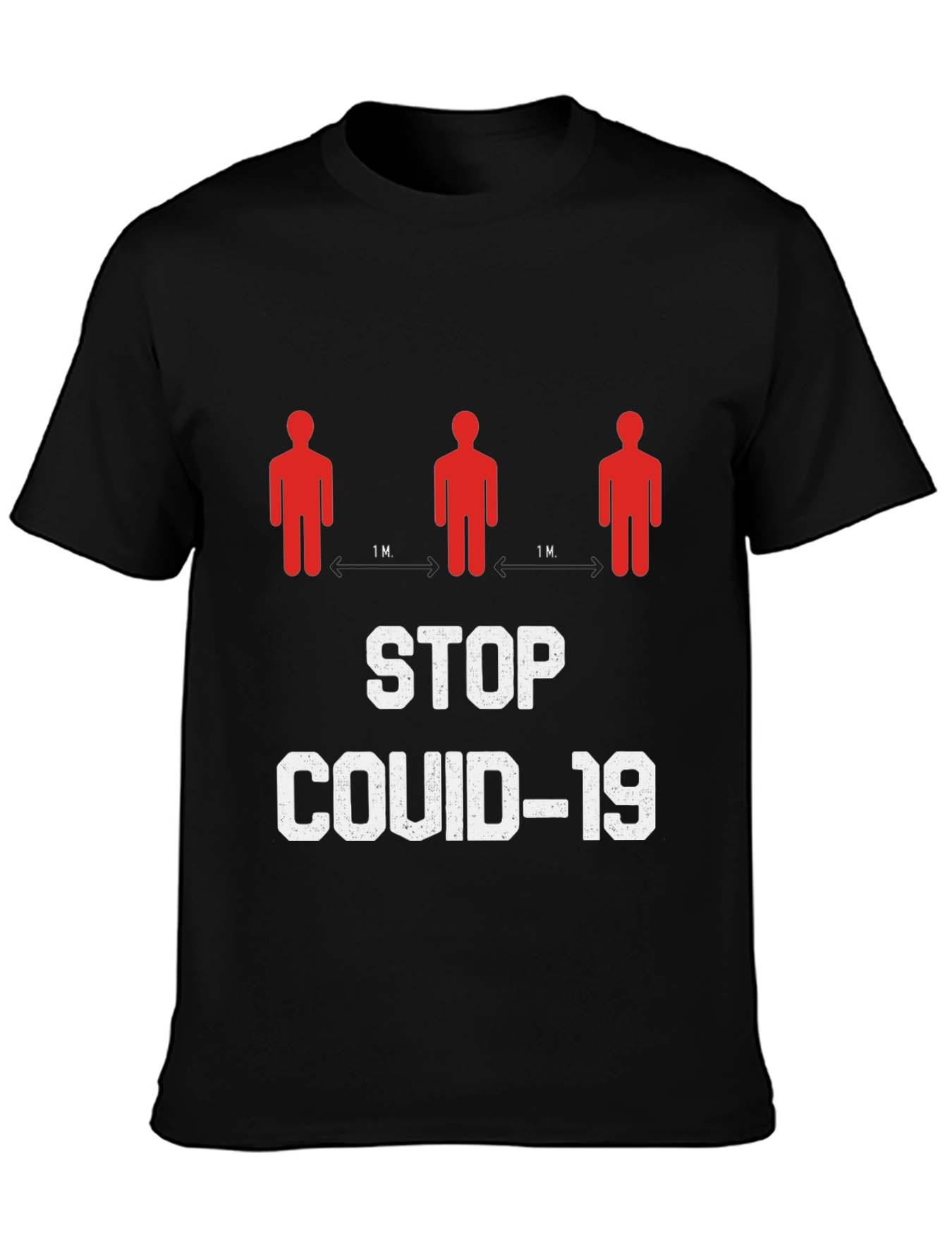 Stop Covid-19 Graphic T-Shirt - Social Distancing Tee