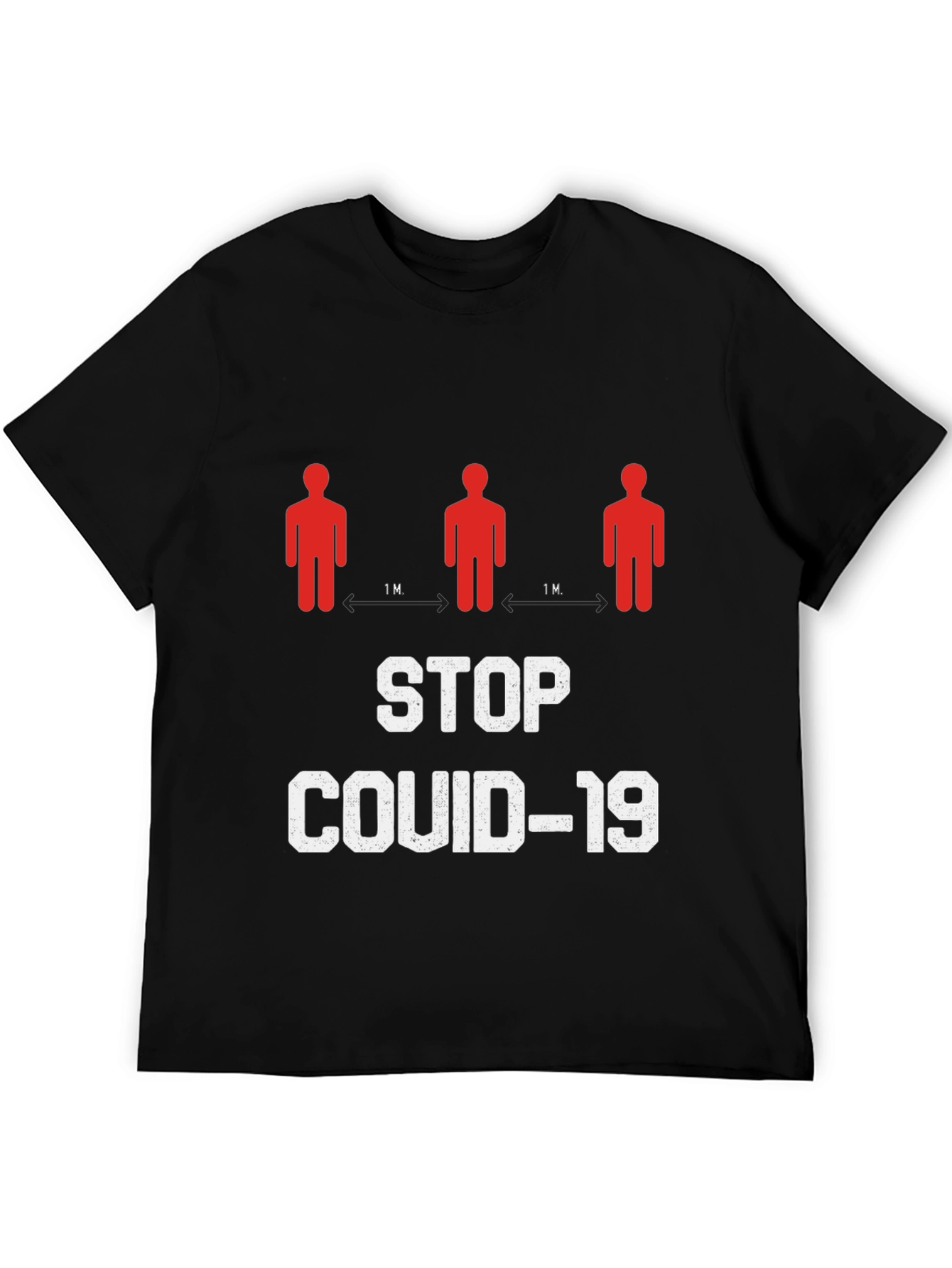 Stop Covid-19 Graphic T-Shirt - Social Distancing Tee