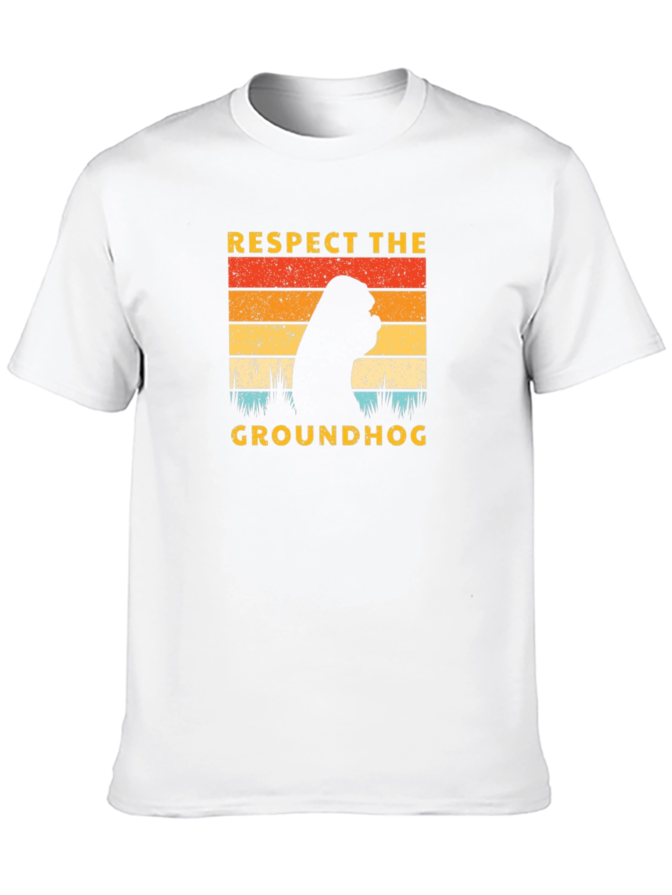 Respect the Groundhog Black Graphic Tee