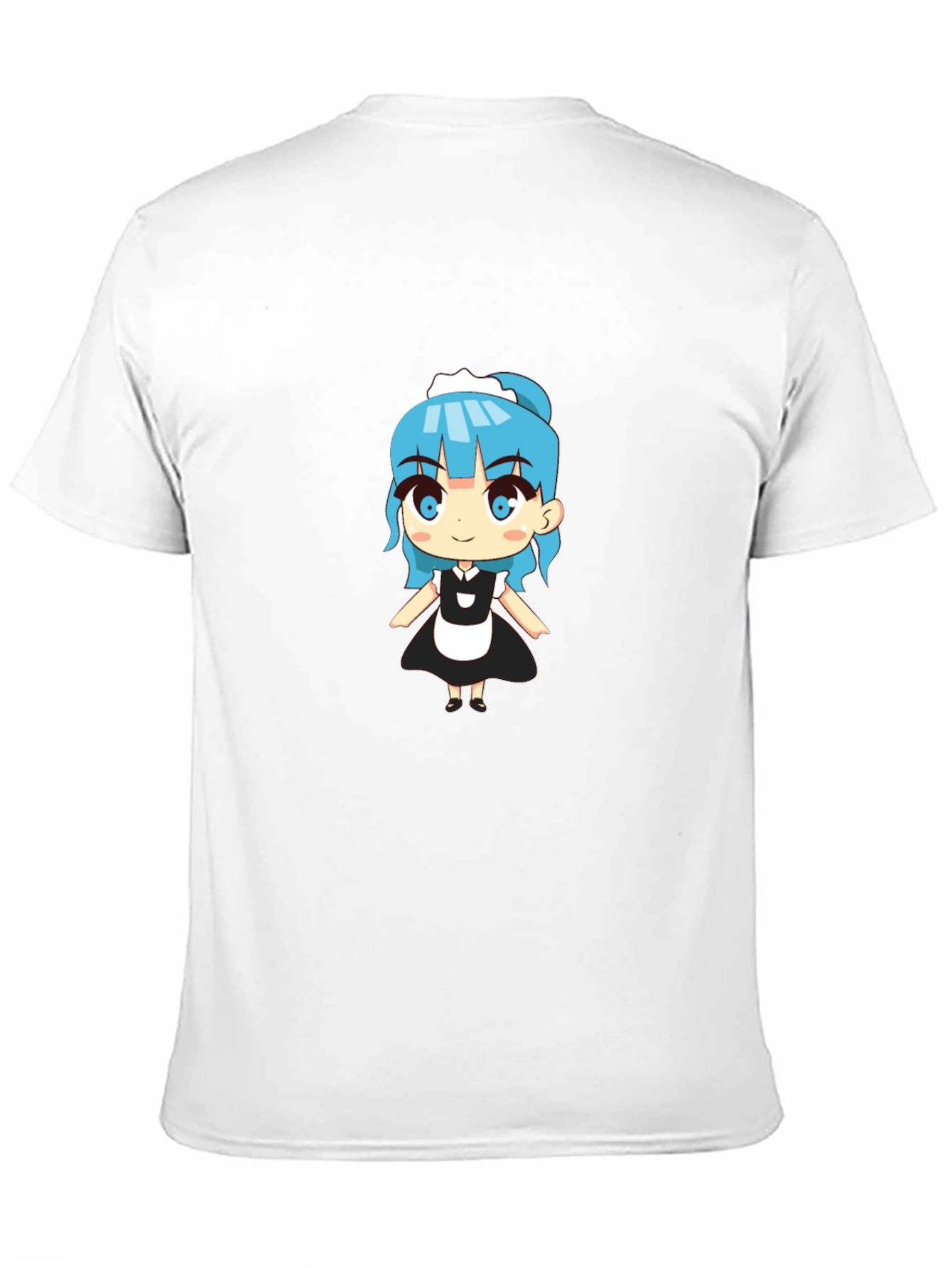 Anime Maid Graphic Black T-Shirt