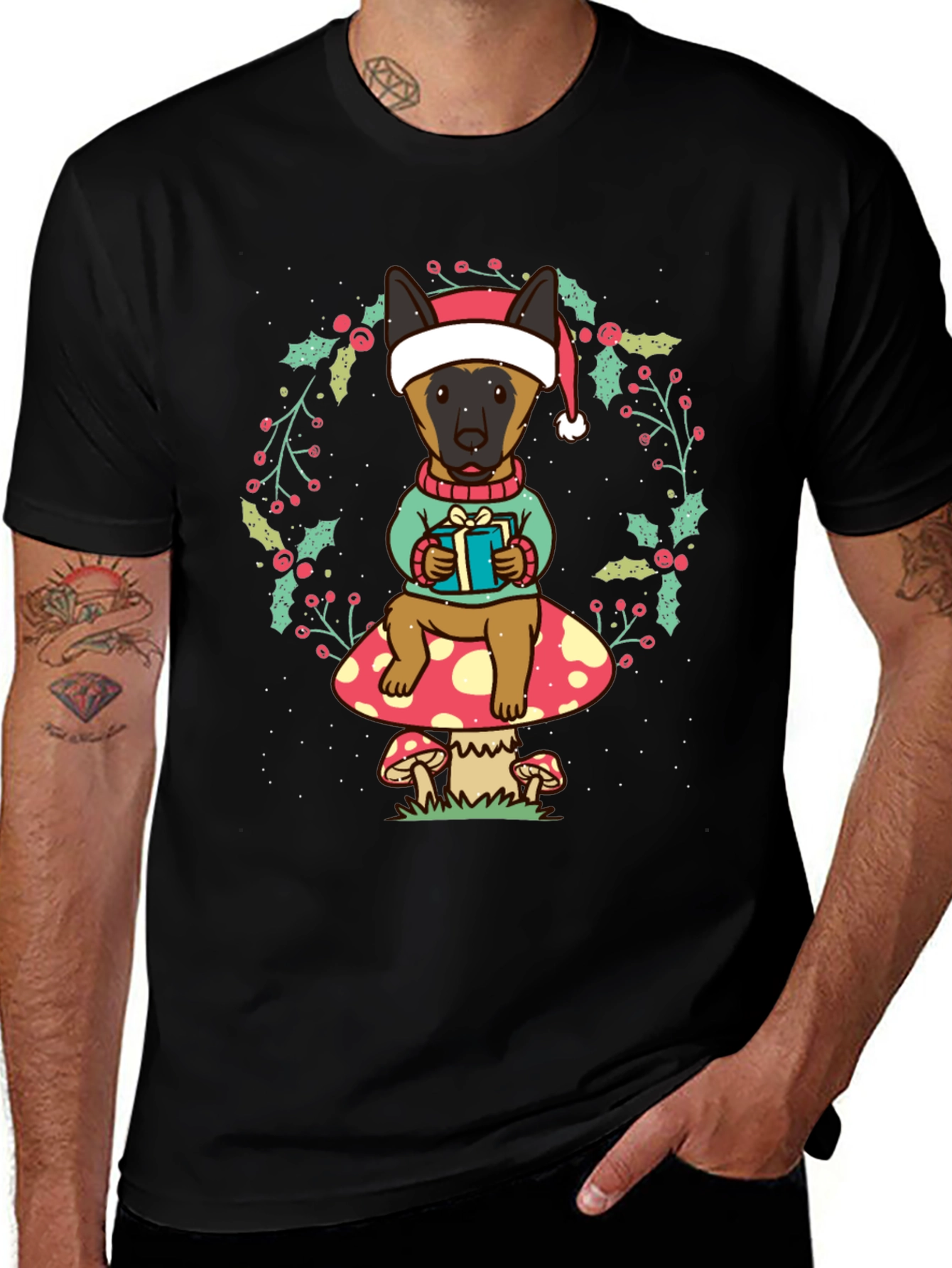 Holiday Dog T-Shirt - Christmas Gift