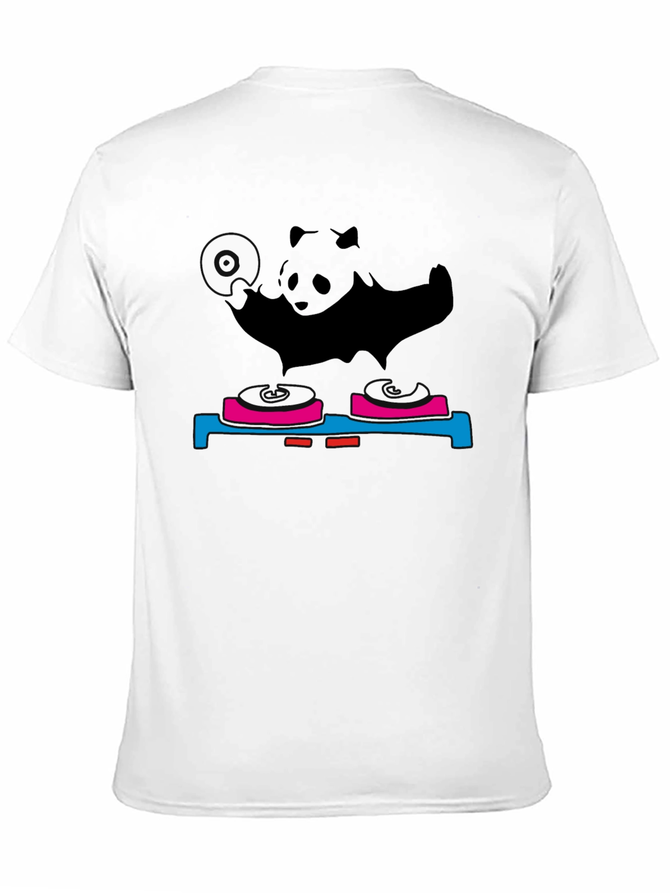 DJ Panda Graphic Tee - Black Cotton Blend