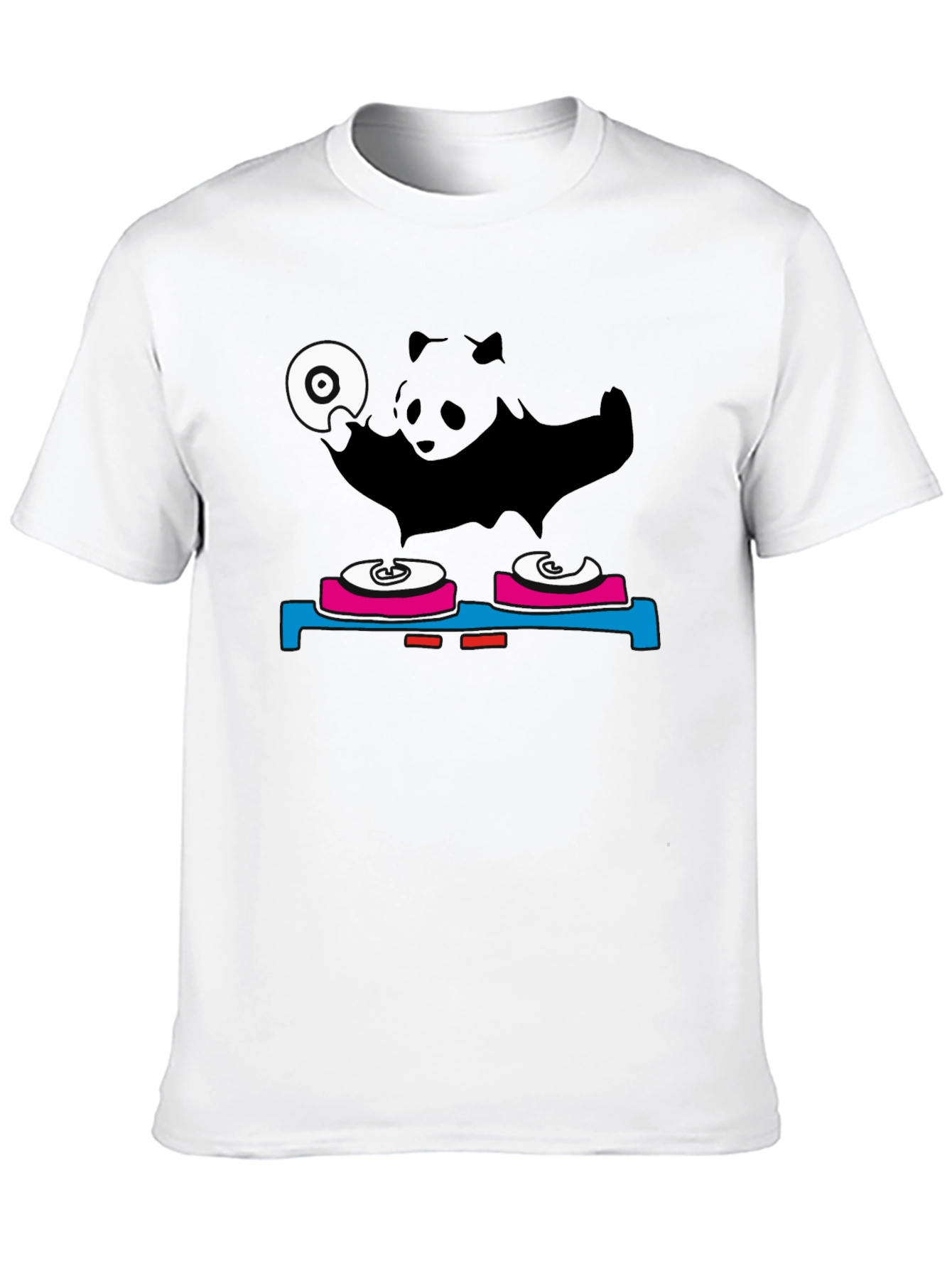 DJ Panda Graphic Tee - Black Cotton Blend