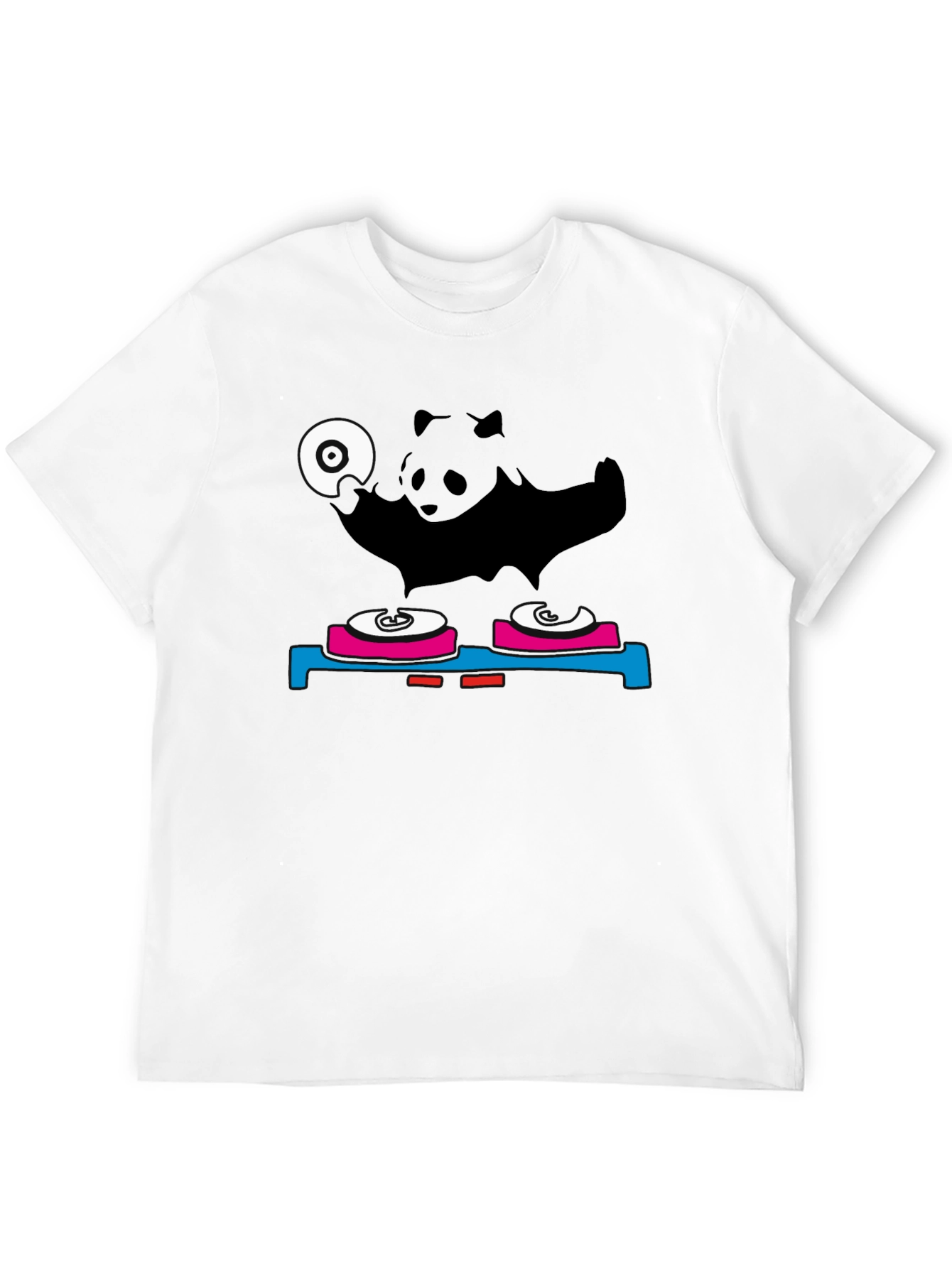 DJ Panda Graphic Tee - Black Cotton Blend