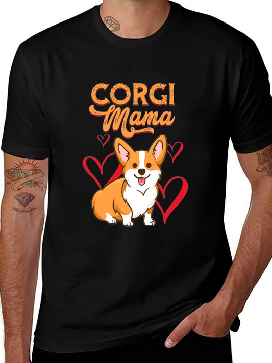 Corgi Mama Graphic T-Shirt - Dog Lover Tee