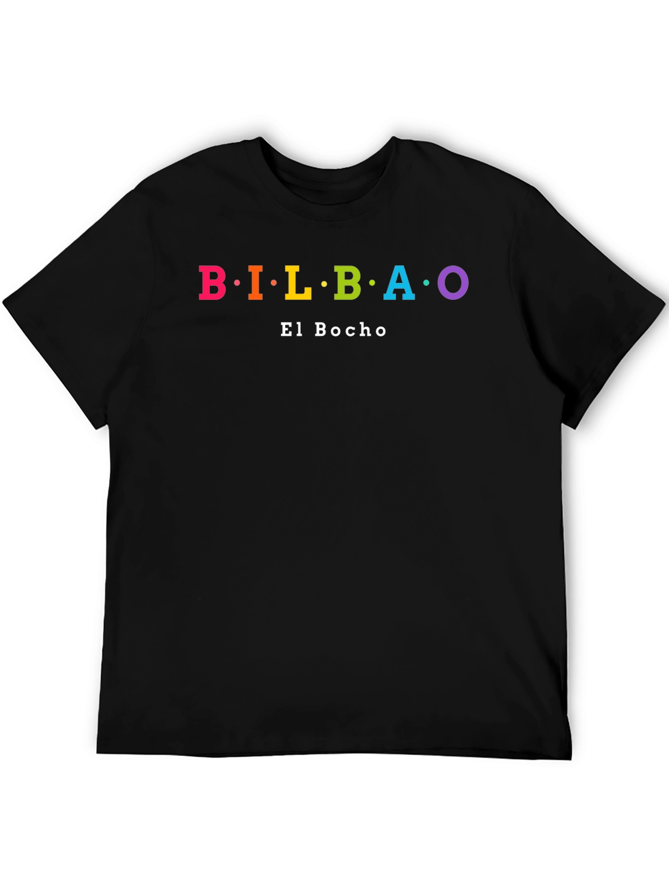 Bilbao El Bocho Rainbow Text T-Shirt