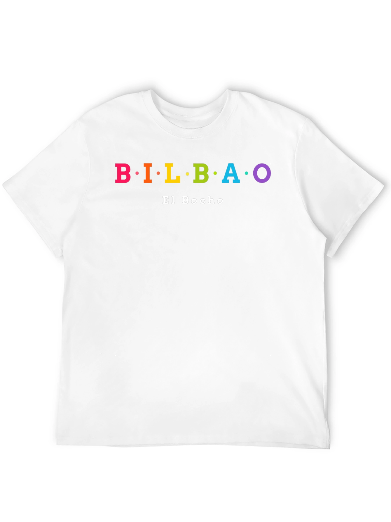 Bilbao El Bocho Rainbow Text T-Shirt