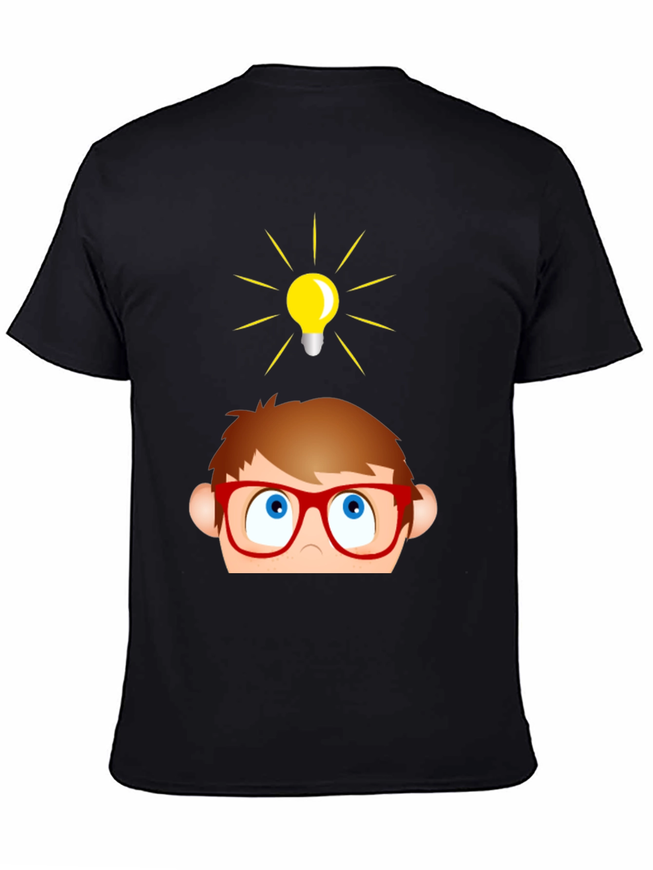 Funny Cartoon Idea Light Bulb Graphic T-Shirt