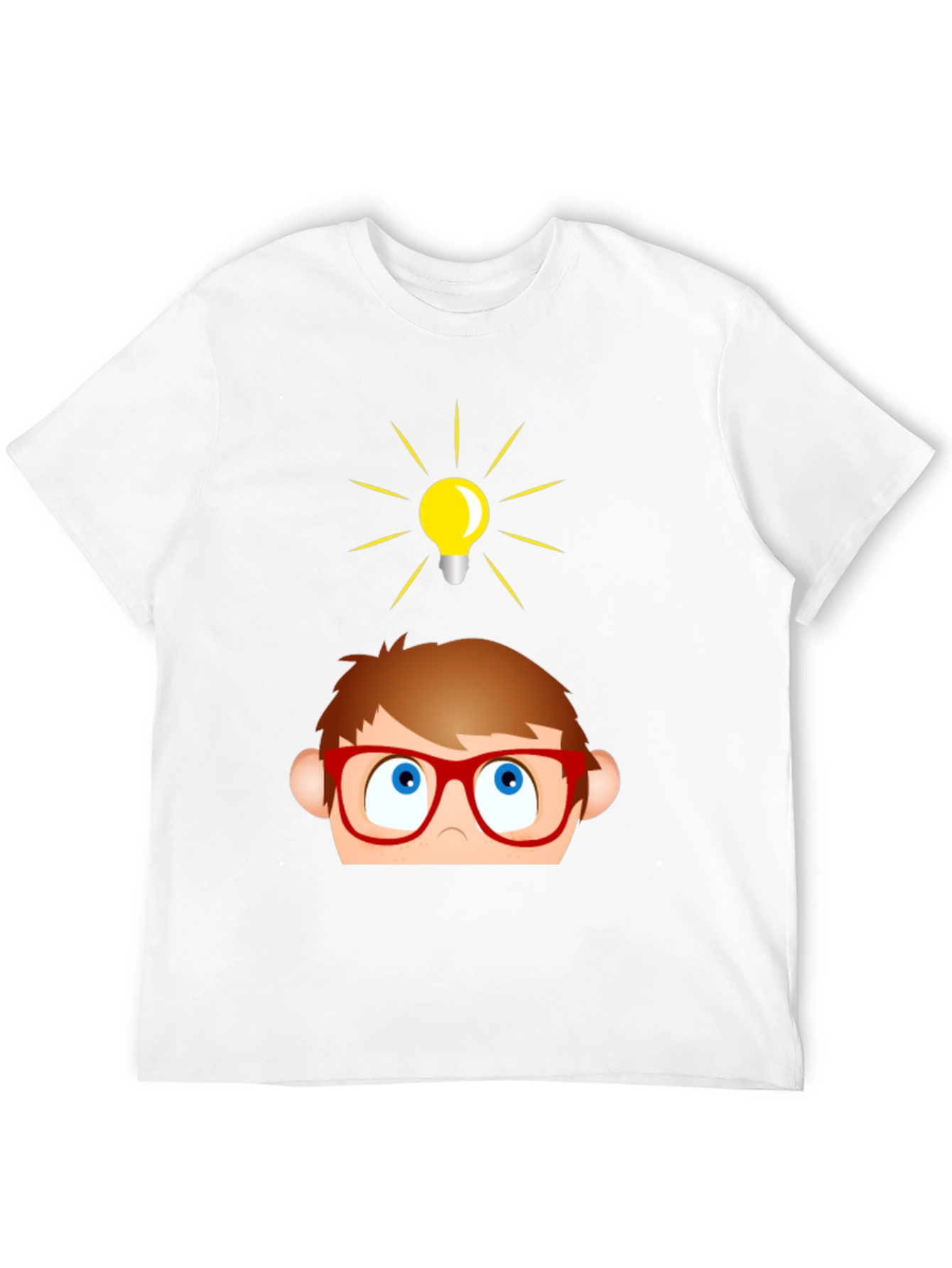 Funny Cartoon Idea Light Bulb Graphic T-Shirt