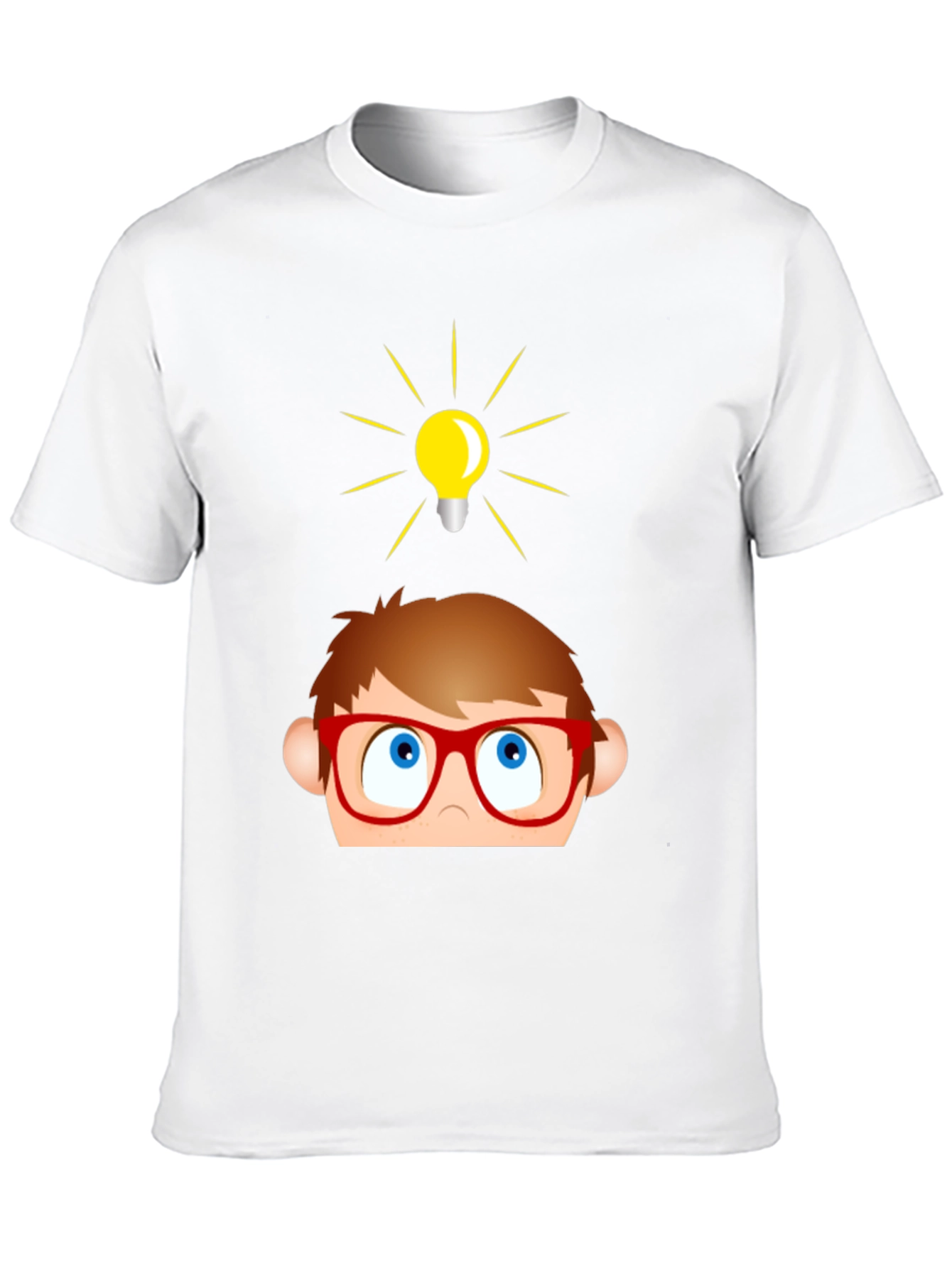Funny Cartoon Idea Light Bulb Graphic T-Shirt