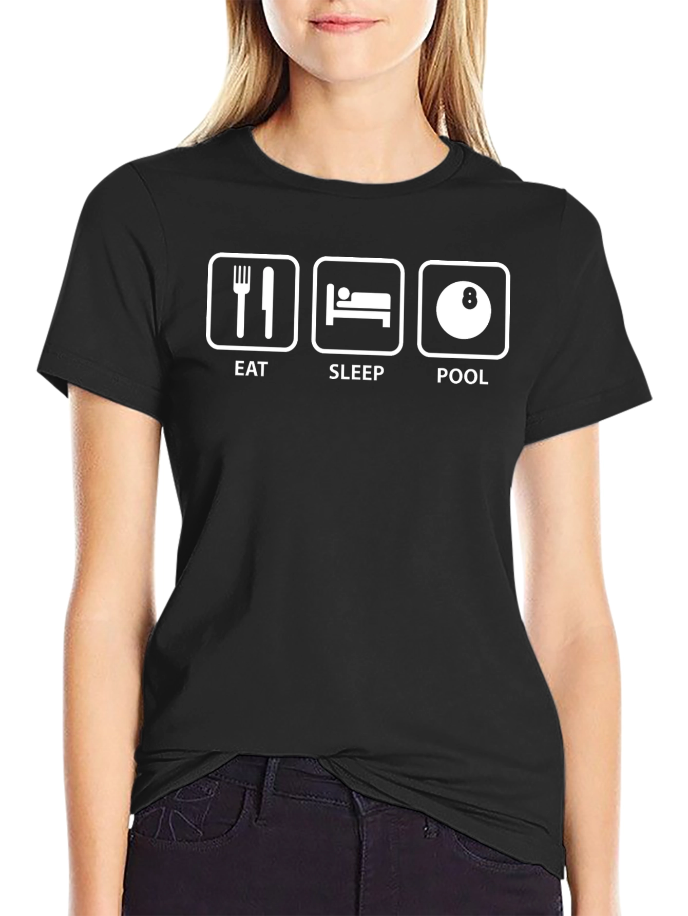 Eat Sleep Pool Funny T-Shirt - Billiards Player Gift