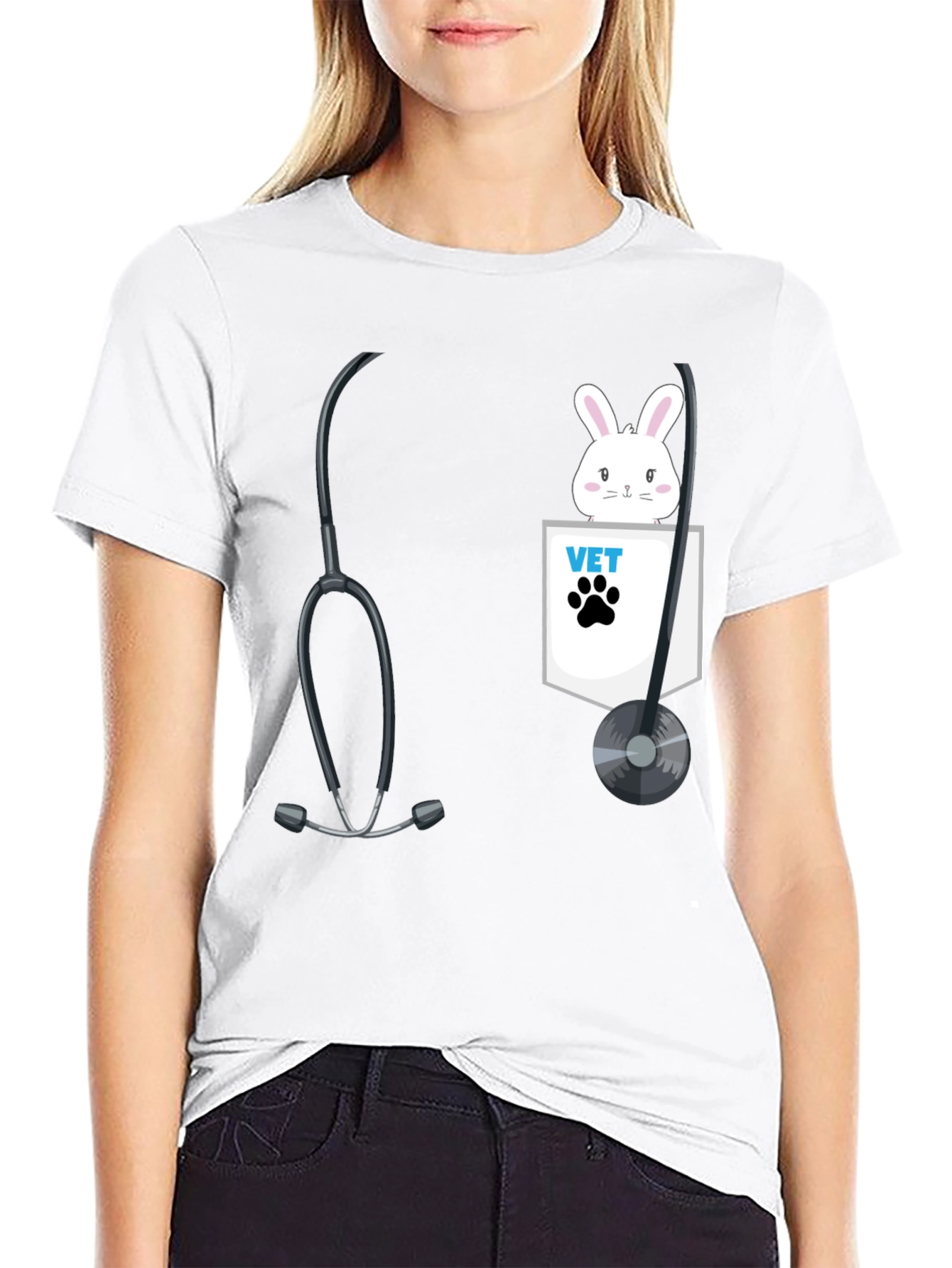 Vet Bunny Pocket T-Shirt