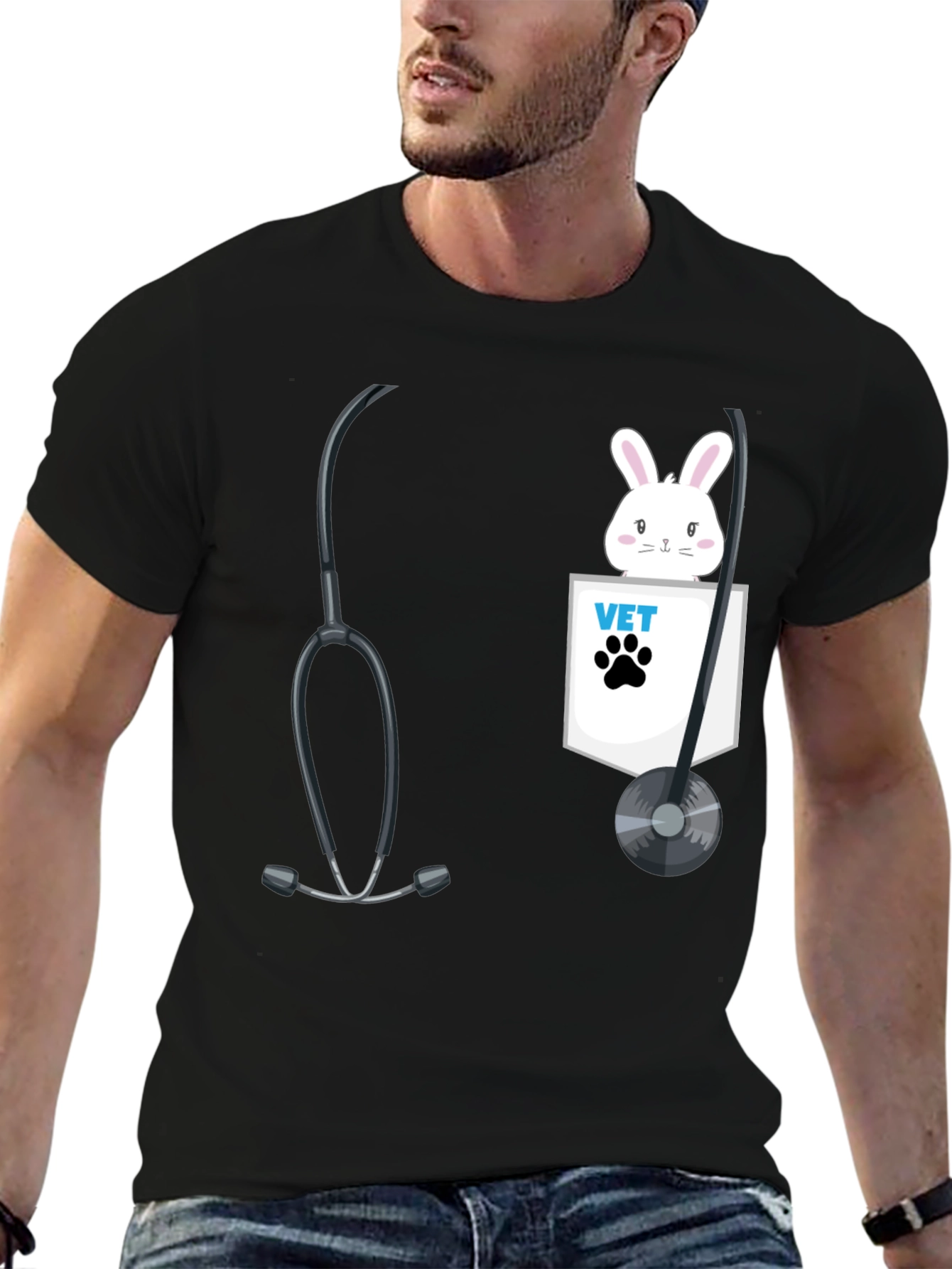 Vet Bunny Pocket T-Shirt