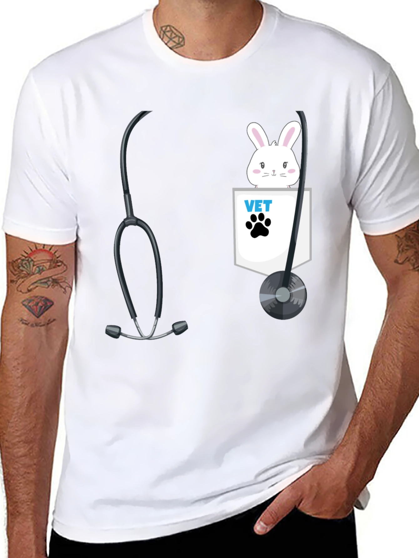 Vet Bunny Pocket T-Shirt
