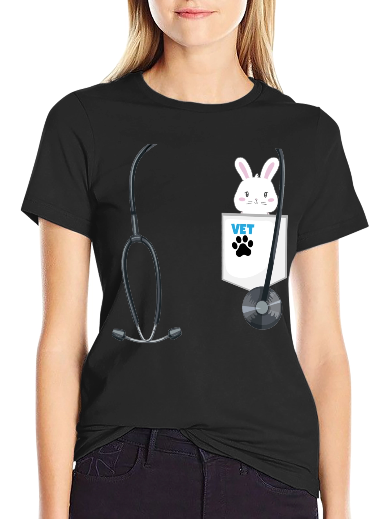 Vet Bunny Pocket T-Shirt