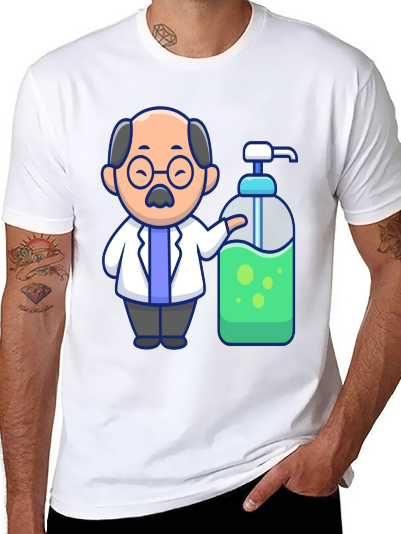 Scientist Hand Sanitizer Graphic T-Shirt