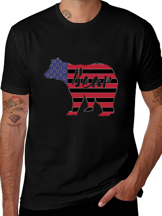 American Flag Bear T-Shirt