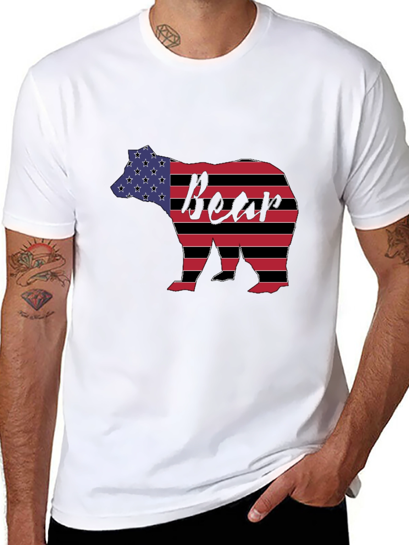 American Flag Bear T-Shirt