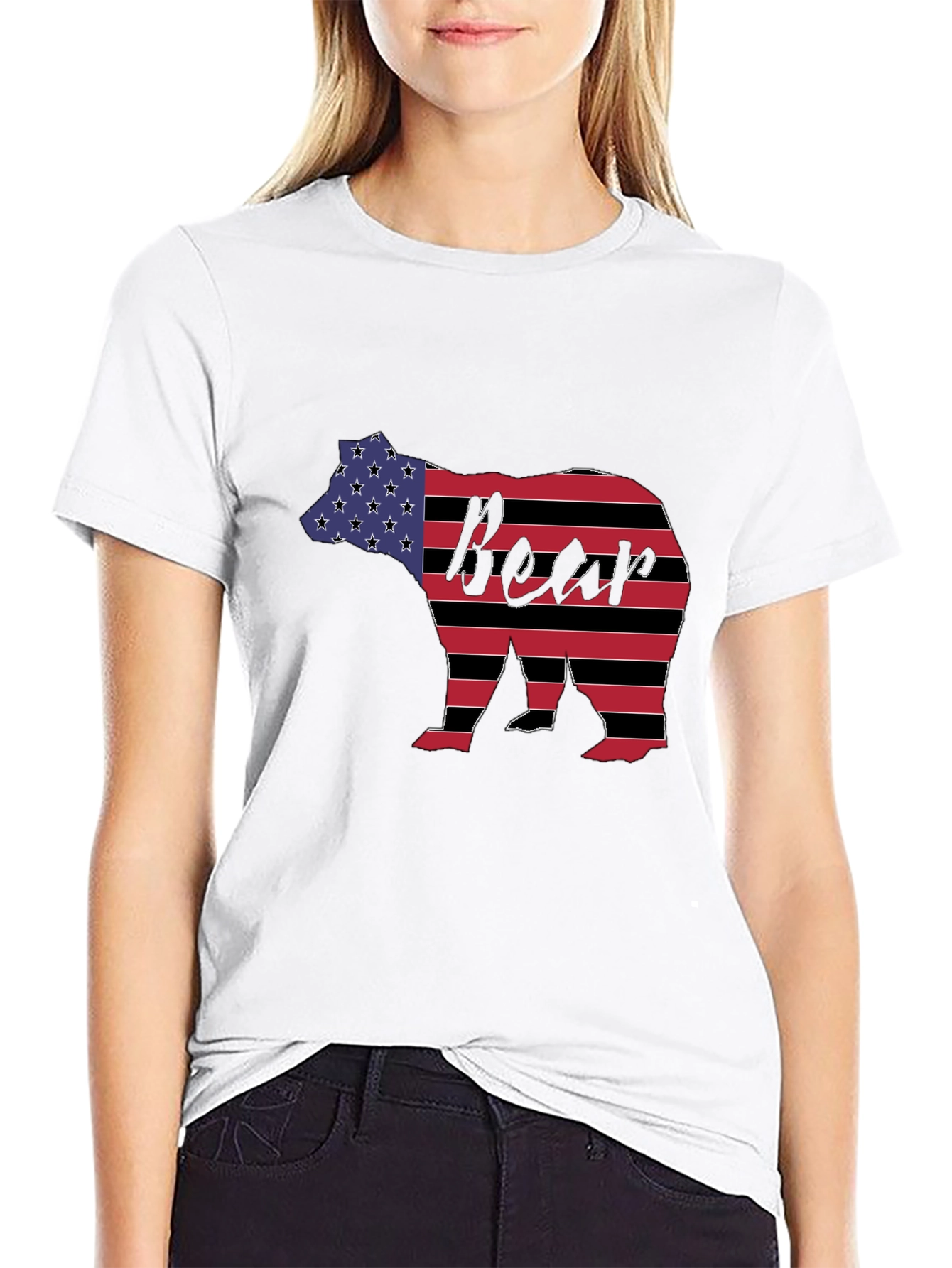 American Flag Bear T-Shirt