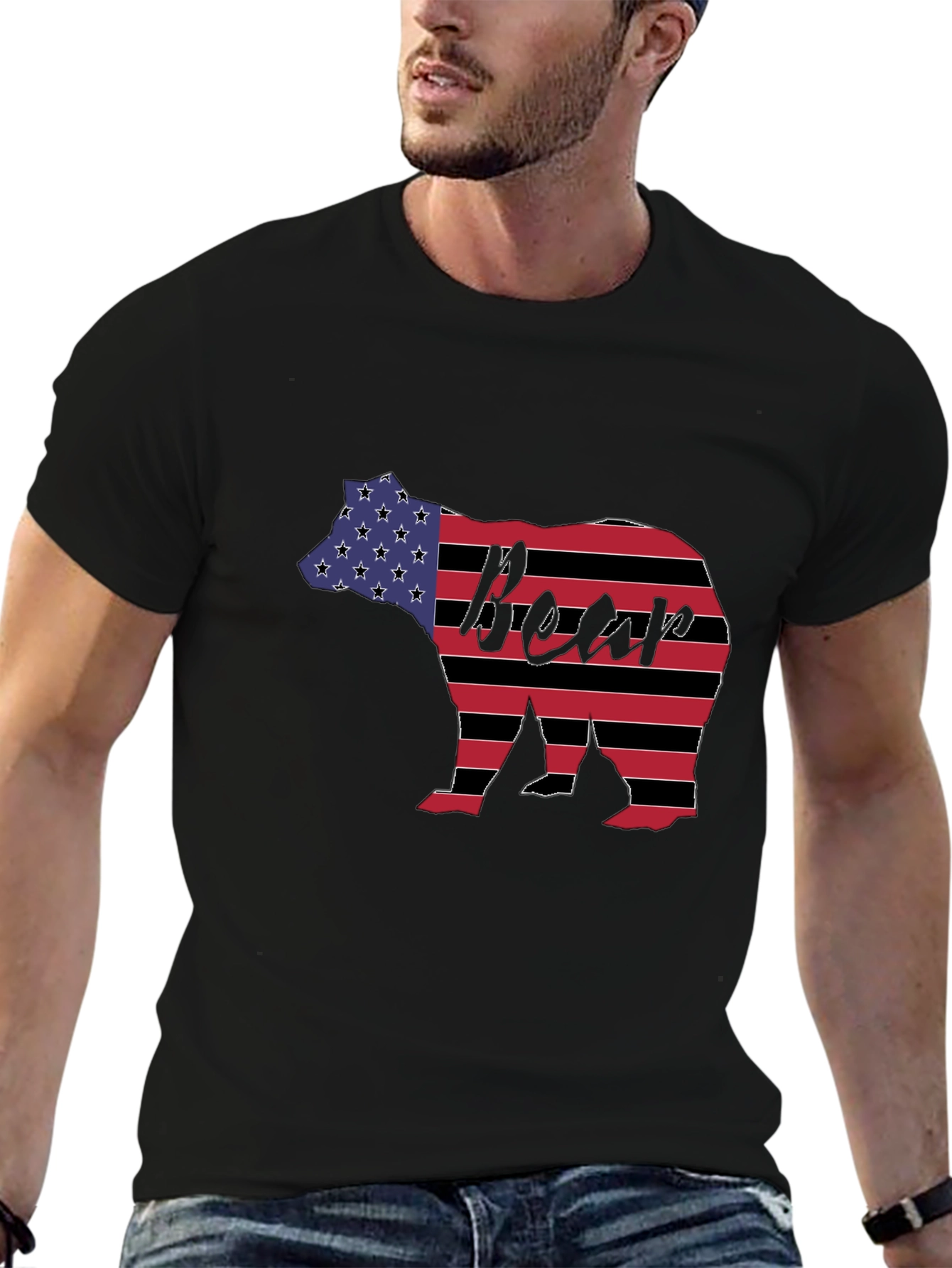 American Flag Bear T-Shirt