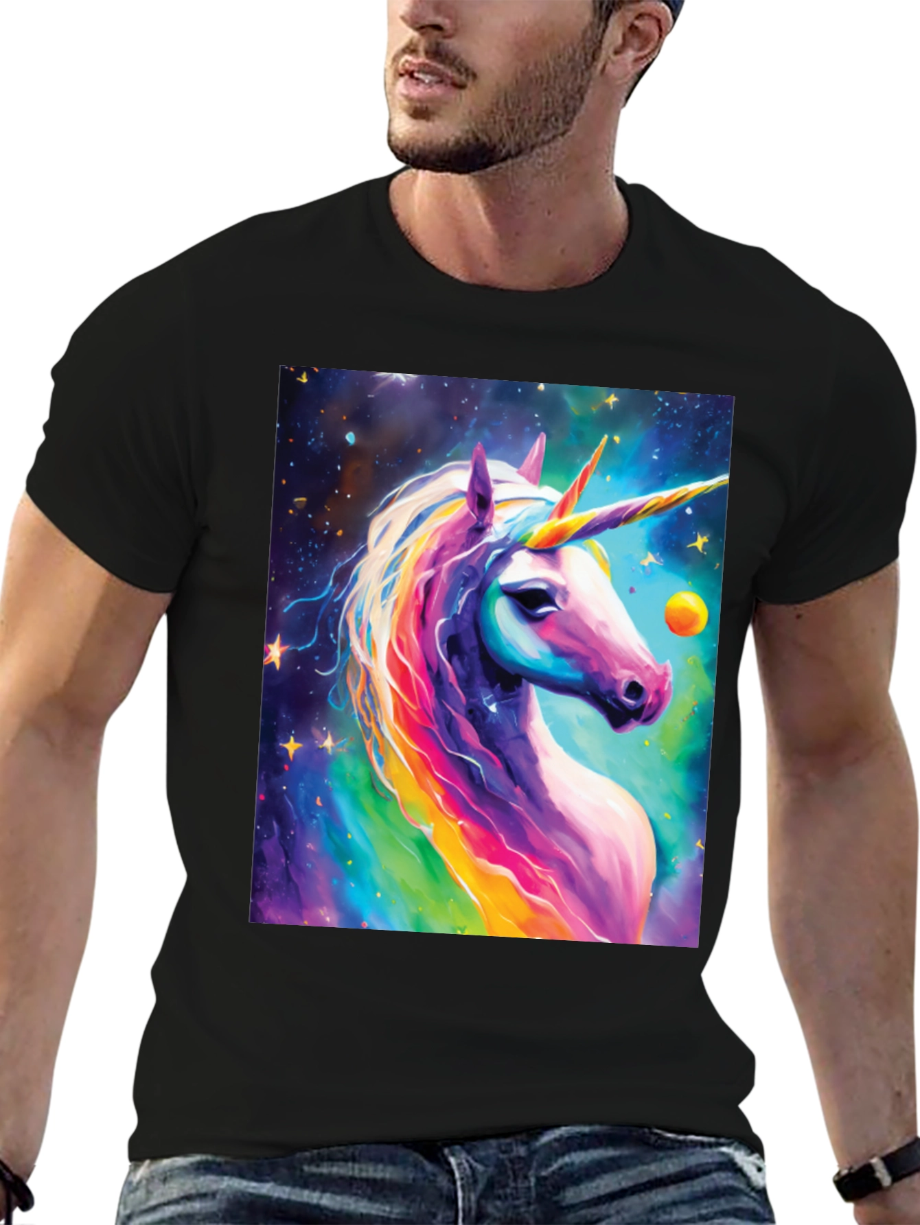 Unicorn Galaxy T-Shirt: Magical Rainbow Design