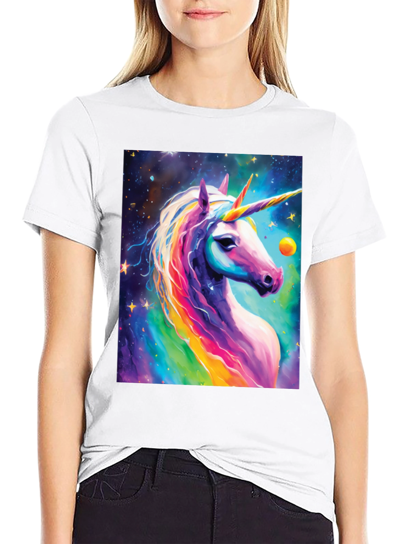 Unicorn Galaxy T-Shirt: Magical Rainbow Design