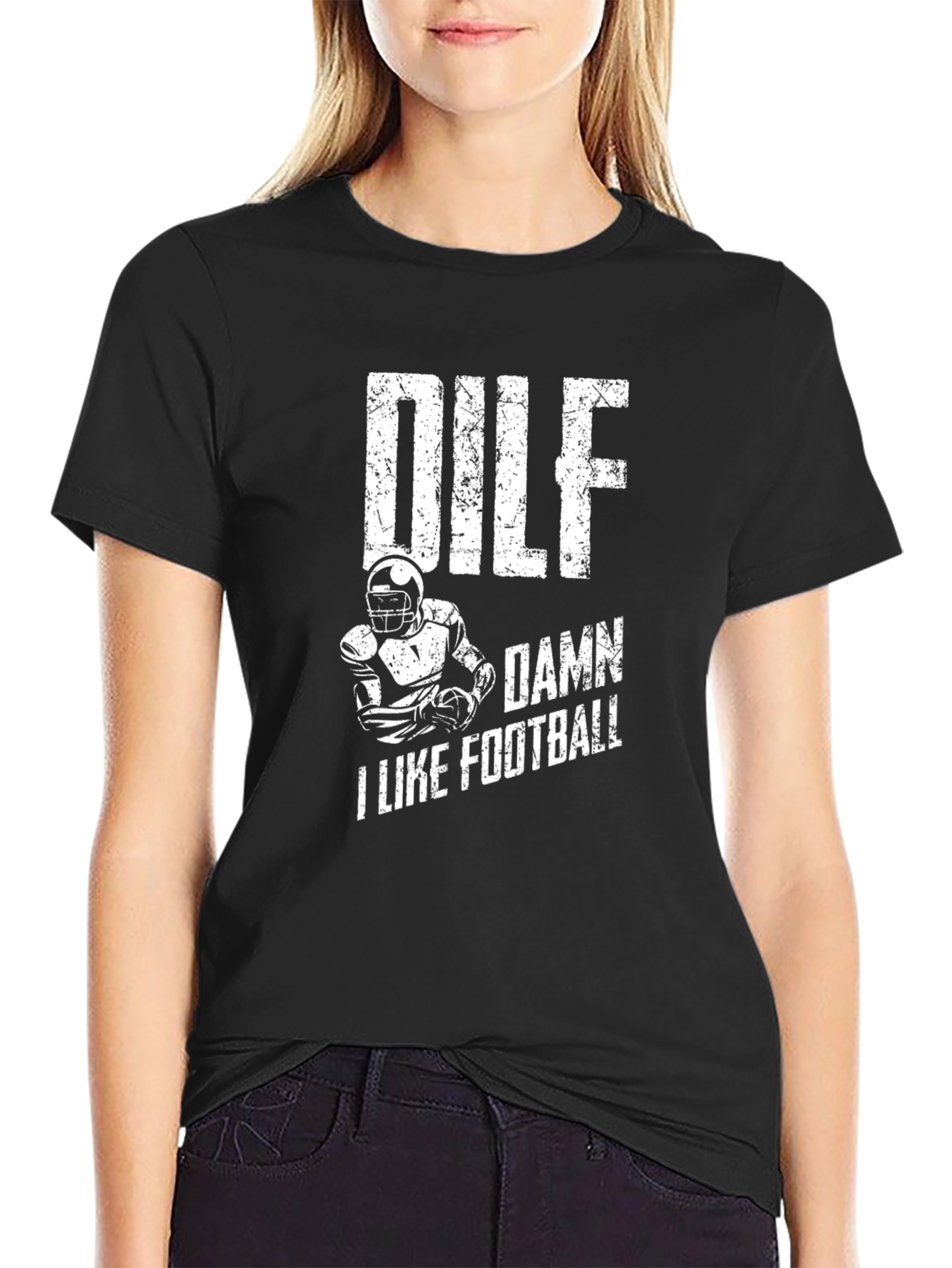 DILF I Like Football Graphic T-Shirt