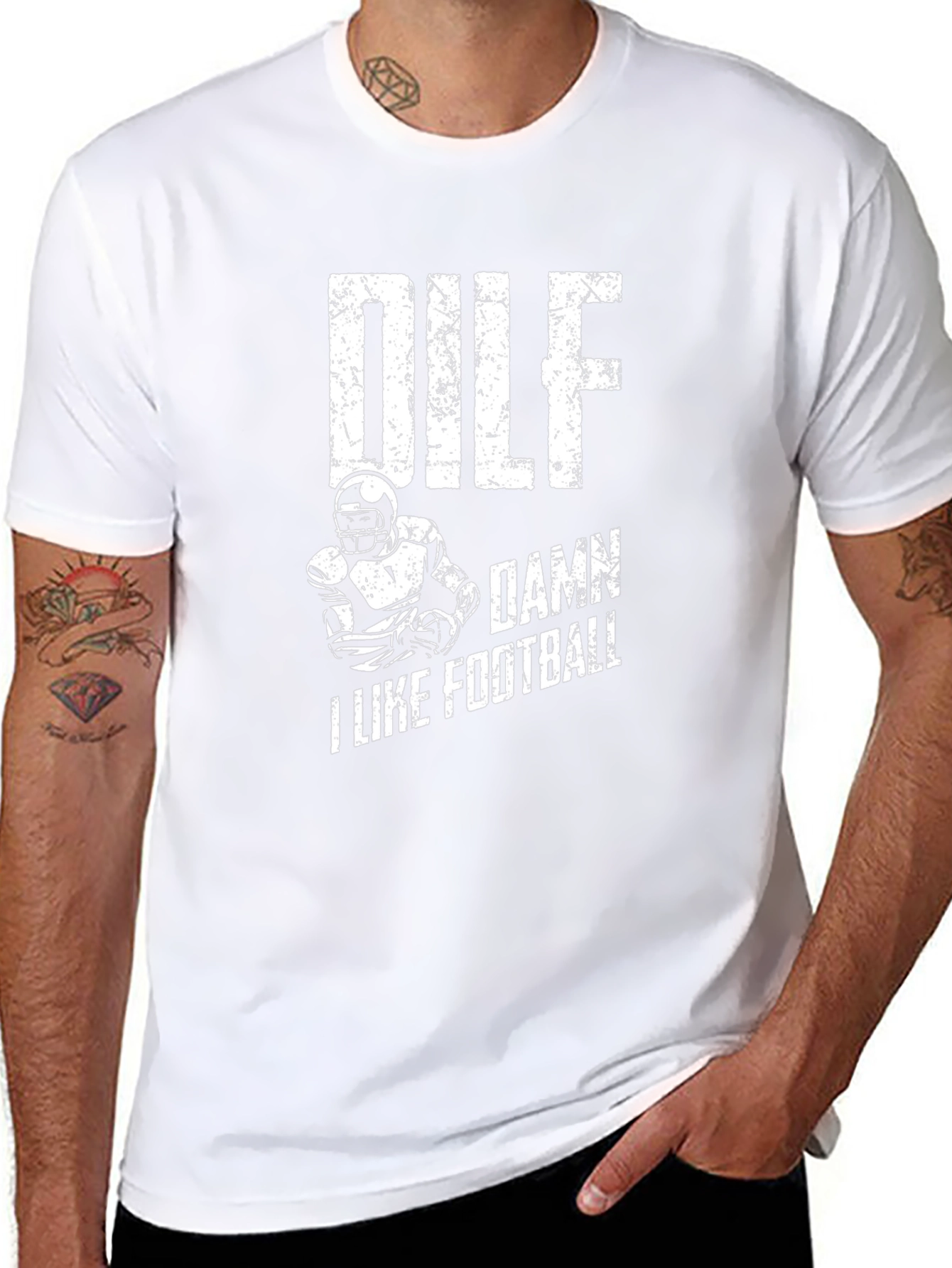 DILF I Like Football Graphic T-Shirt
