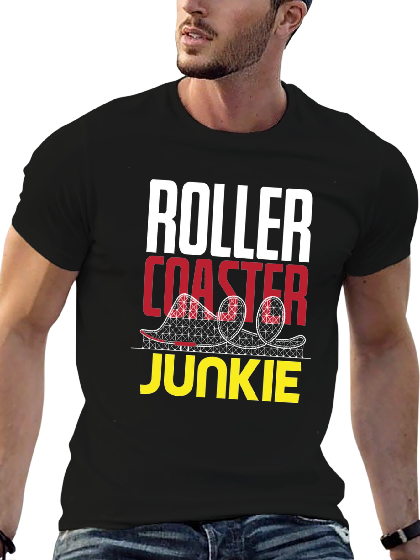 Roller Coaster Junkie Graphic T-Shirt