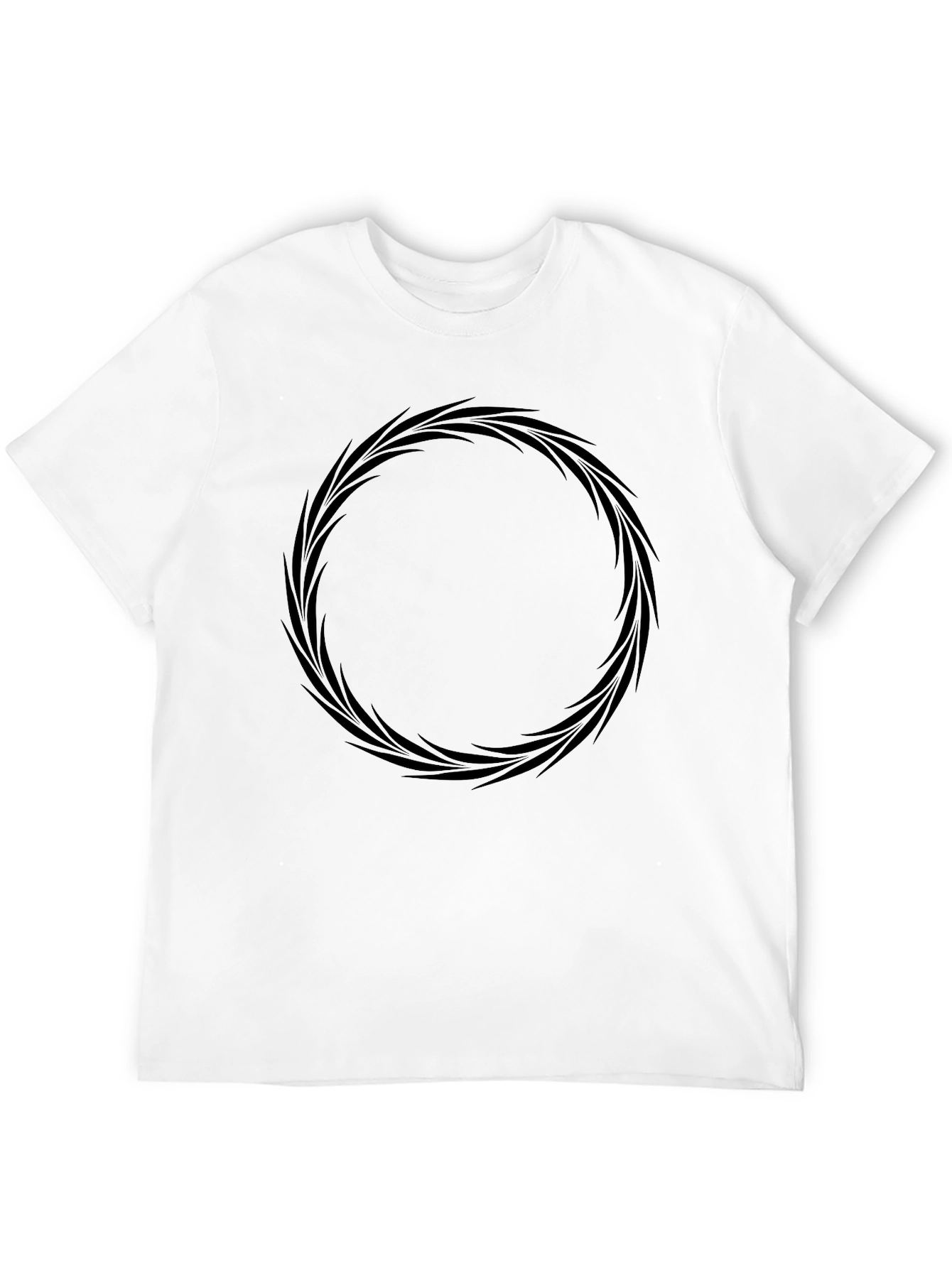 Black Graphic Tee - Circular Design