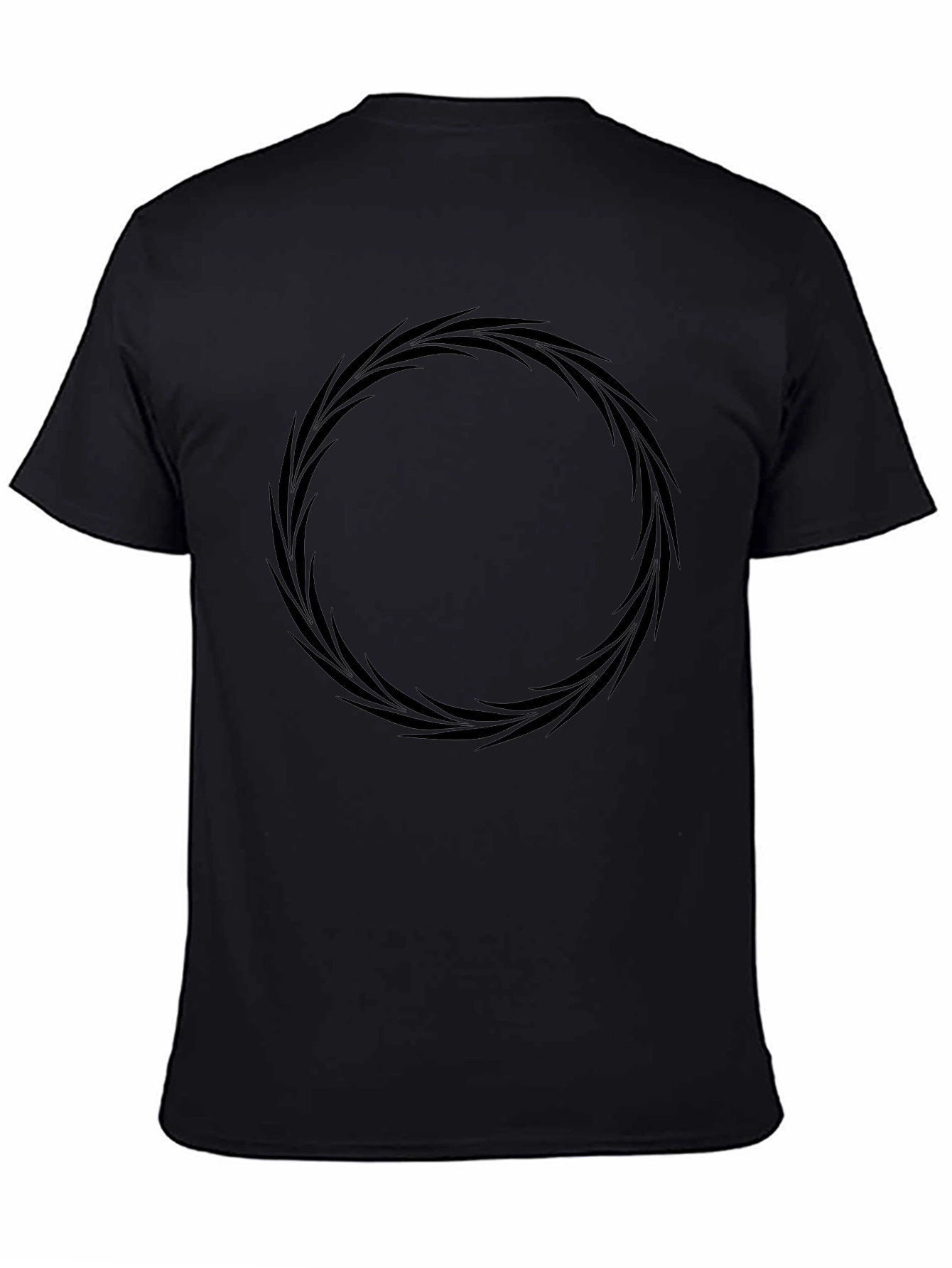 Black Graphic Tee - Circular Design