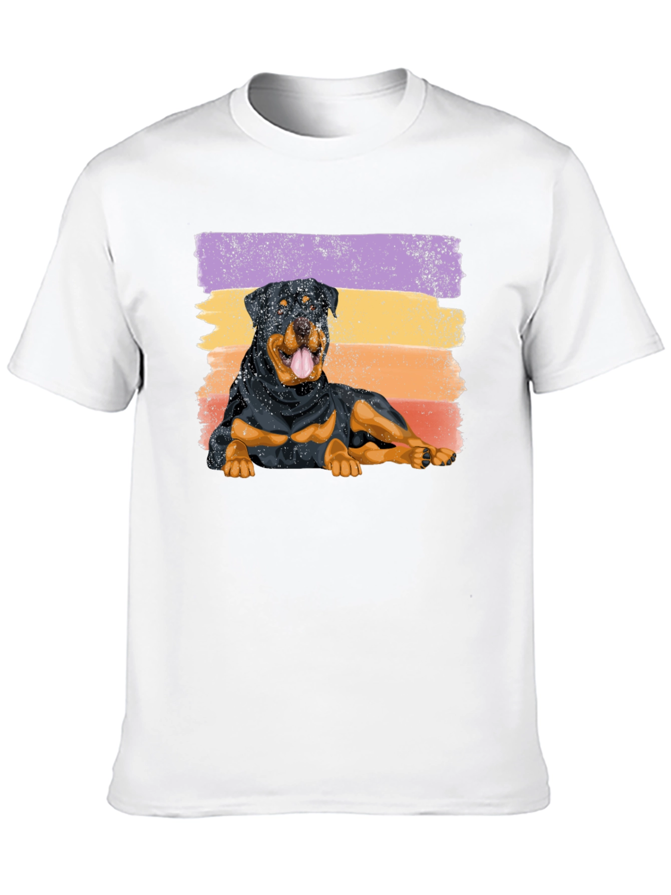Rottweiler Dog Sunset Graphic Tee - Black