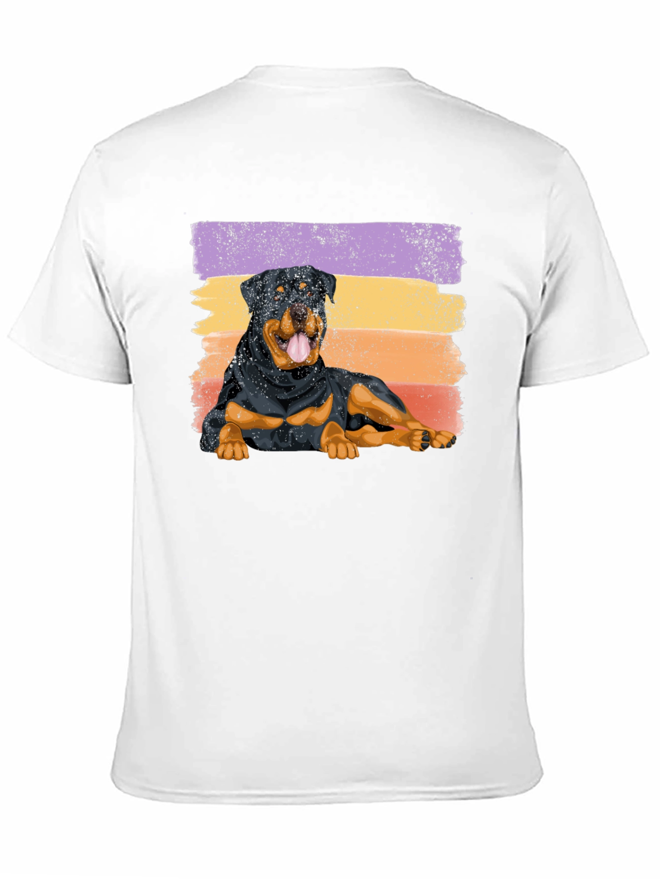 Rottweiler Dog Sunset Graphic Tee - Black