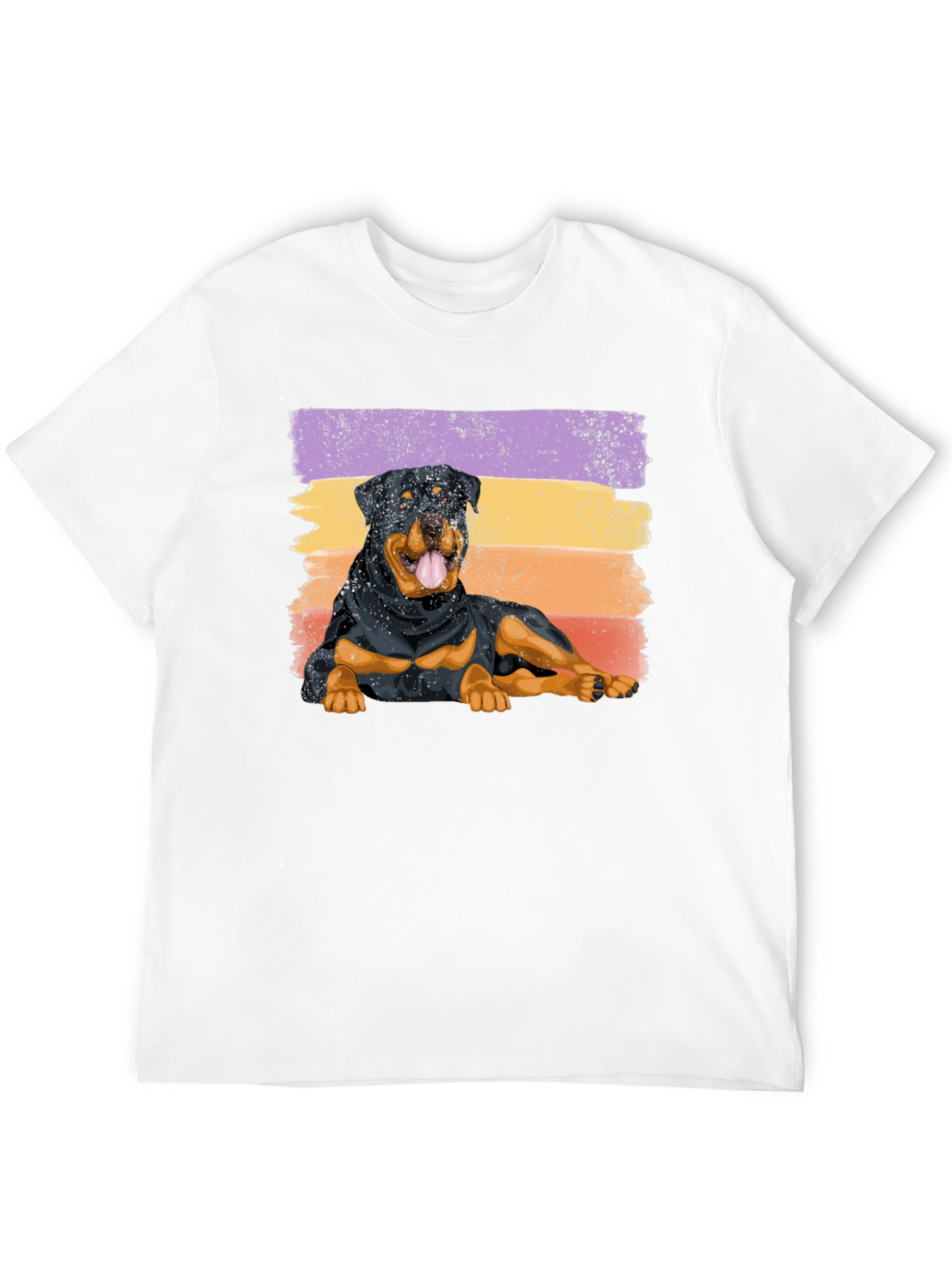 Rottweiler Dog Sunset Graphic Tee - Black