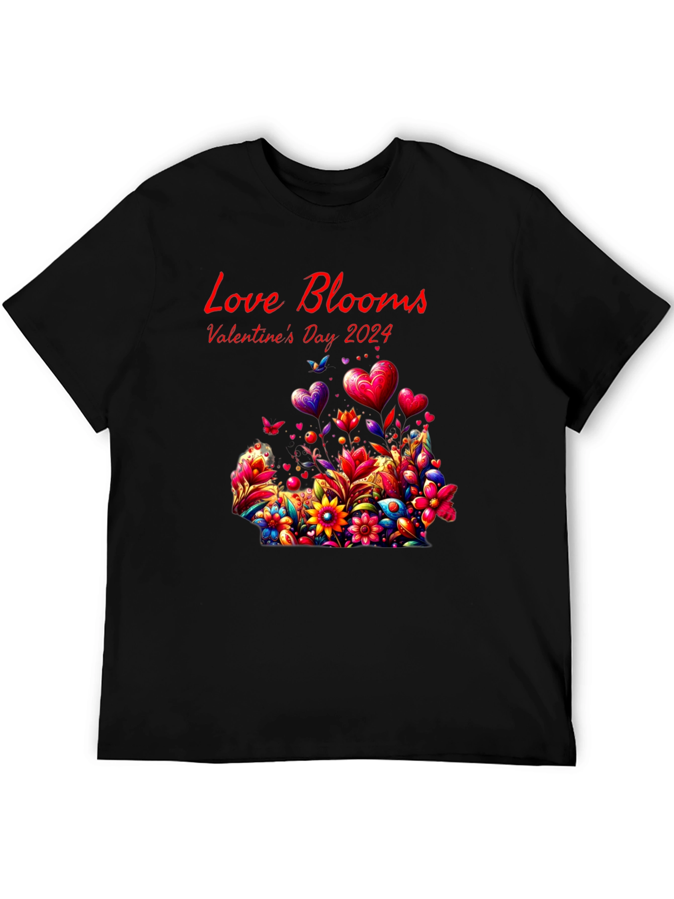 Valentines Day 2024 Love Blooms T-Shirt