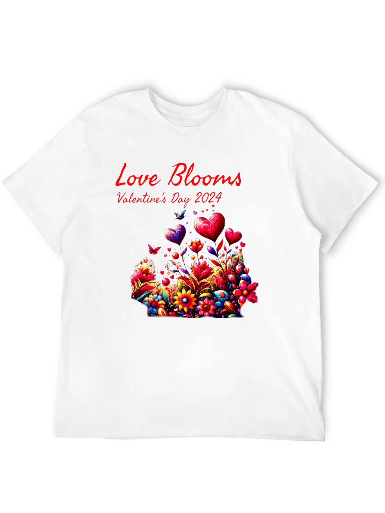 Valentines Day 2024 Love Blooms T-Shirt