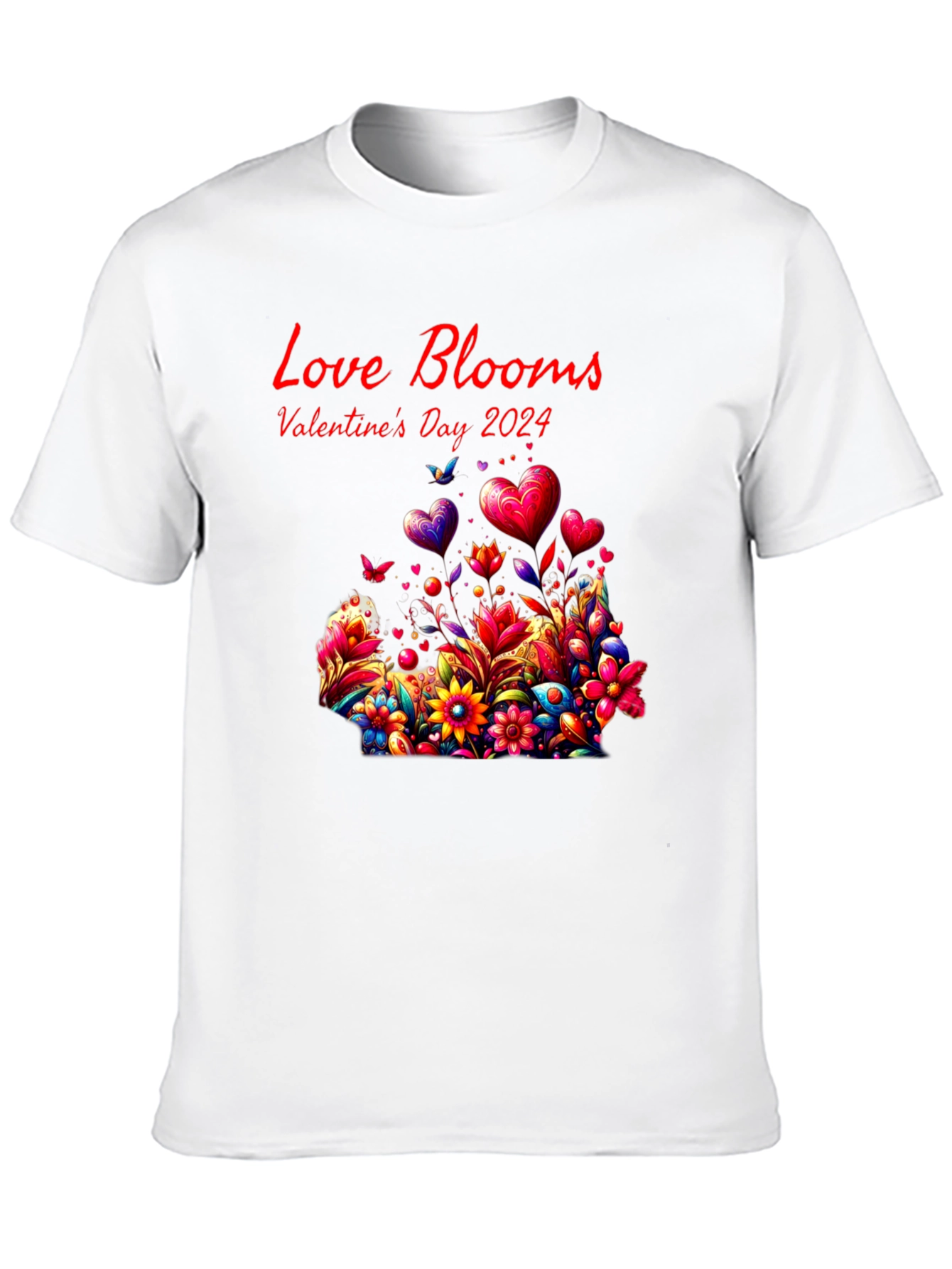 Valentines Day 2024 Love Blooms T-Shirt