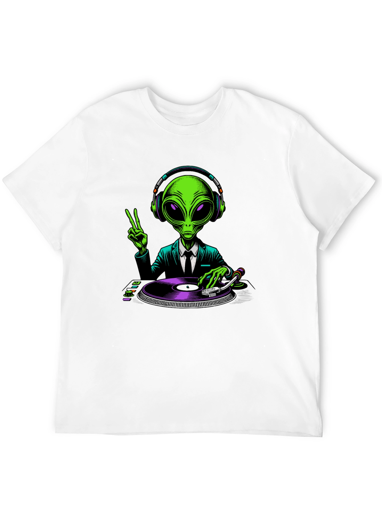 Alien DJ T-Shirt - Extraterrestrial Music Lover Apparel