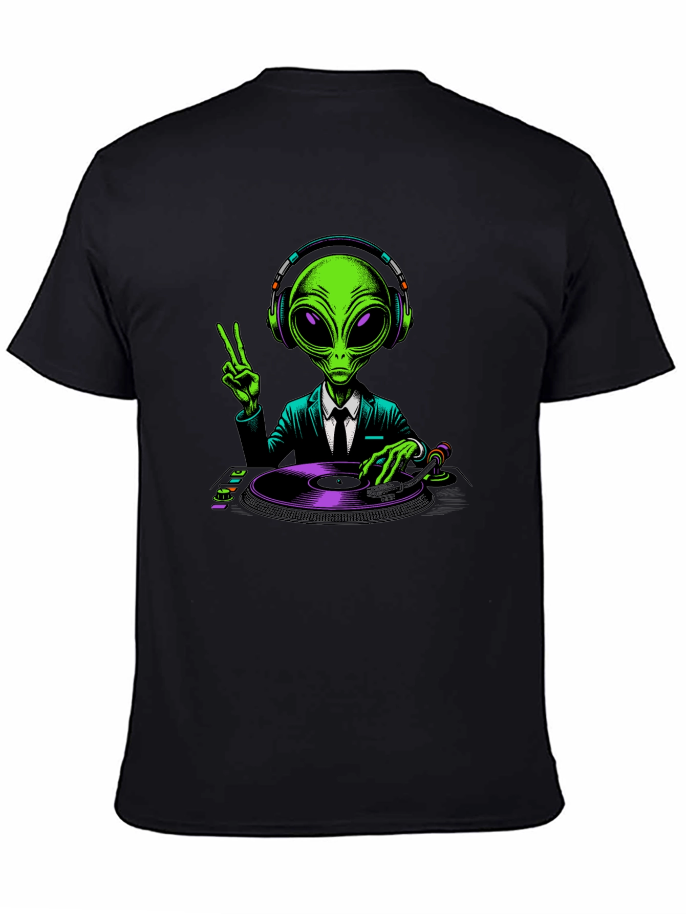 Alien DJ T-Shirt - Extraterrestrial Music Lover Apparel