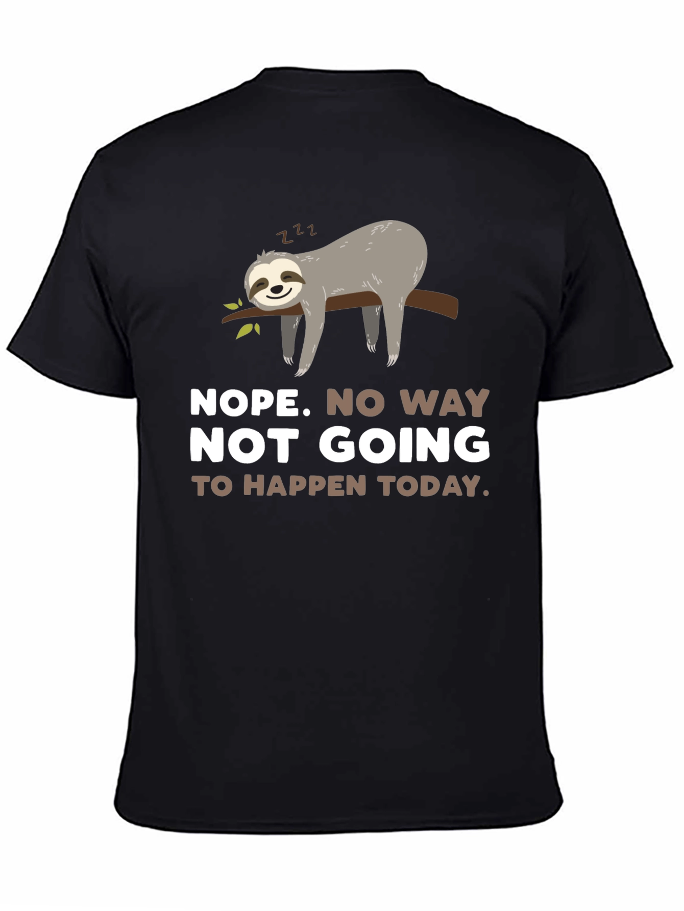 Nope Sloth Graphic T-Shirt