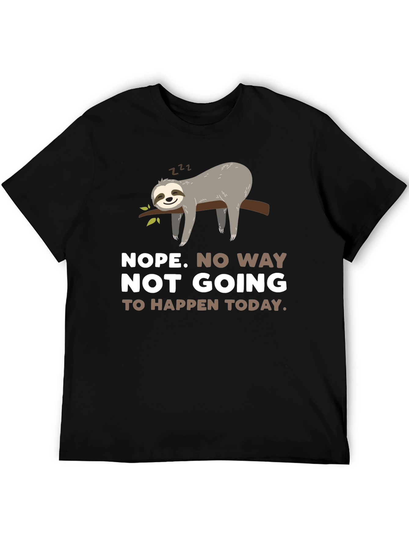 Nope Sloth Graphic T-Shirt
