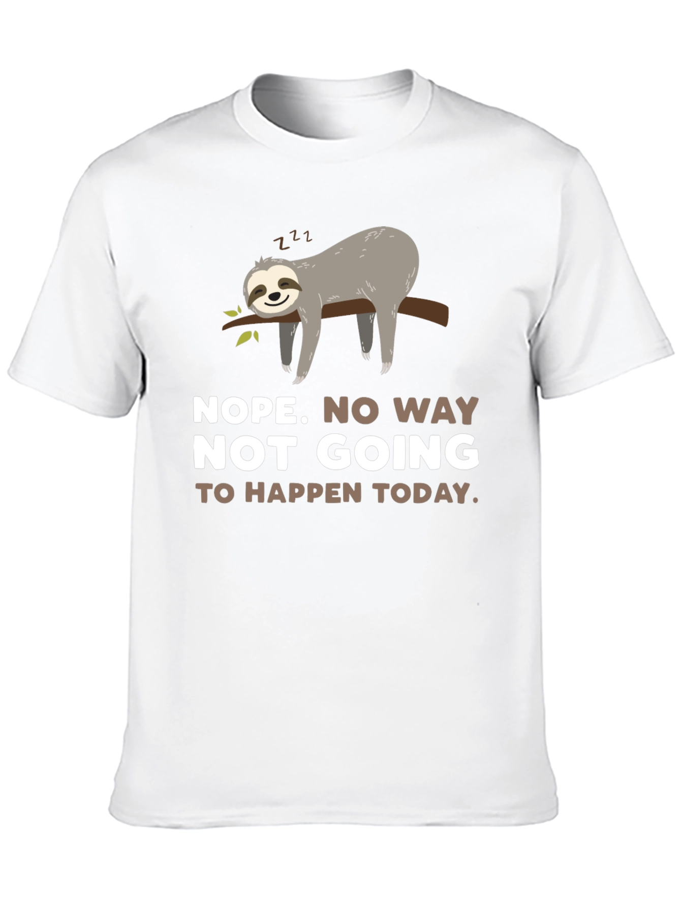 Nope Sloth Graphic T-Shirt