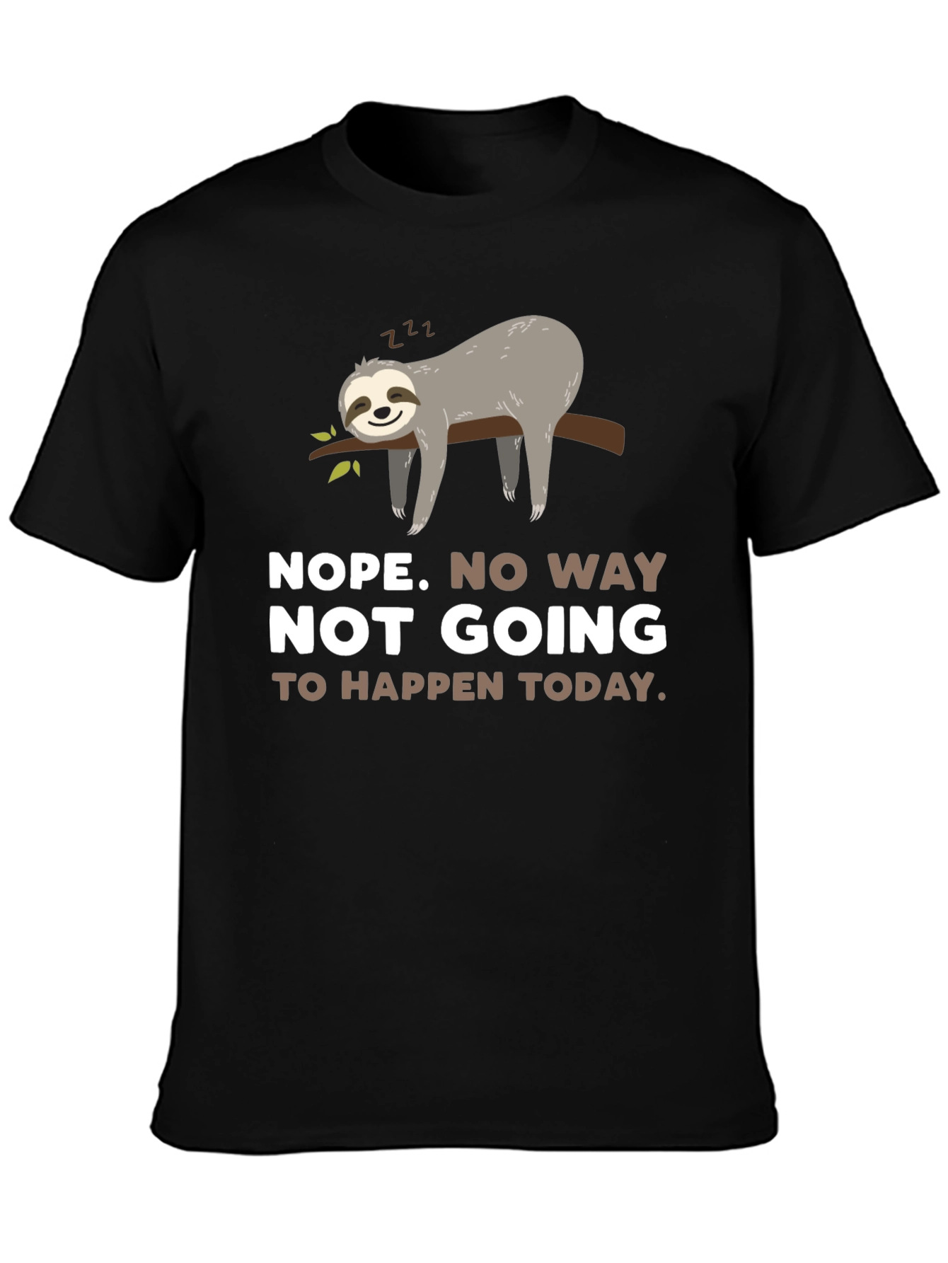 Nope Sloth Graphic T-Shirt