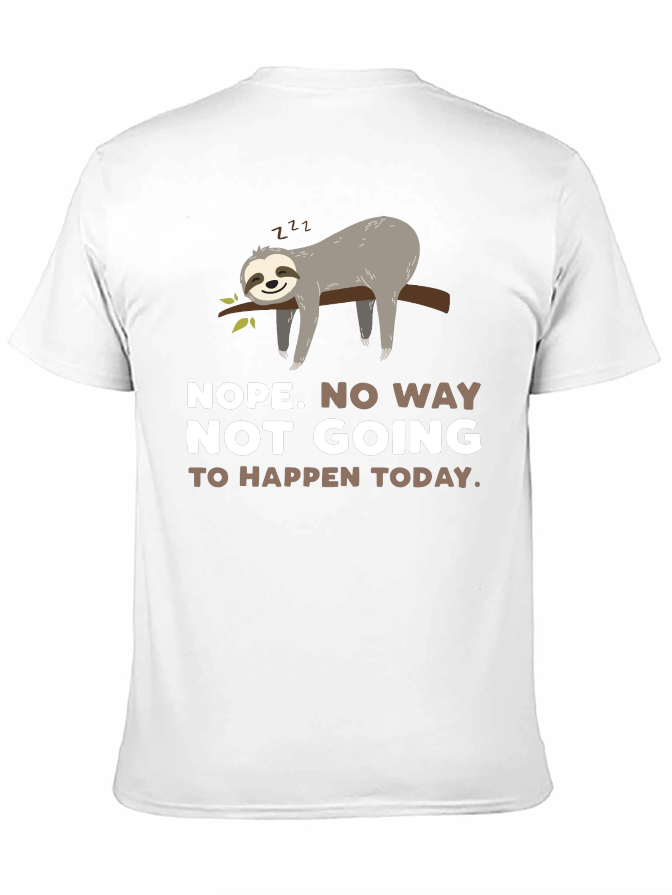 Nope Sloth Graphic T-Shirt