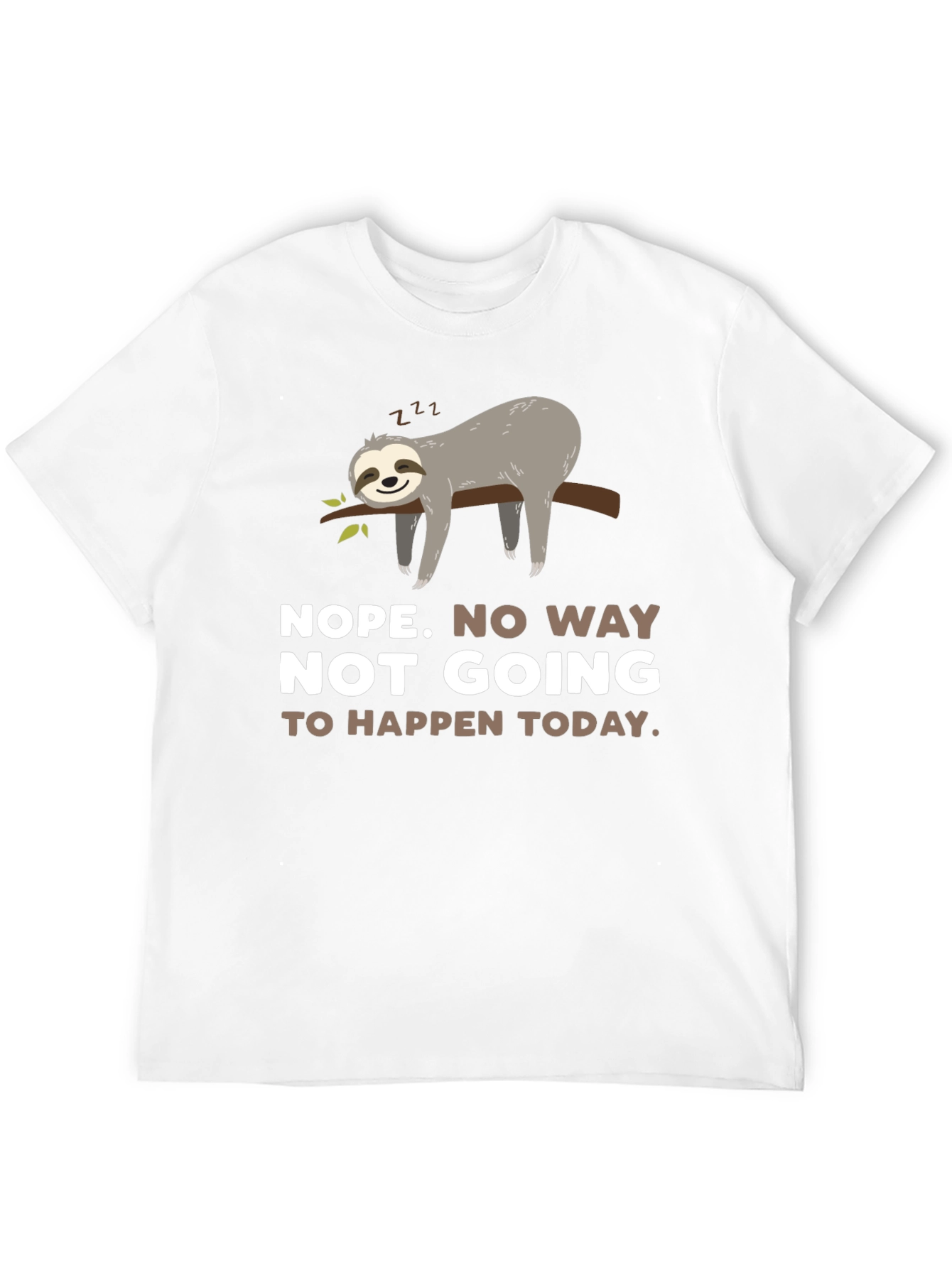 Nope Sloth Graphic T-Shirt
