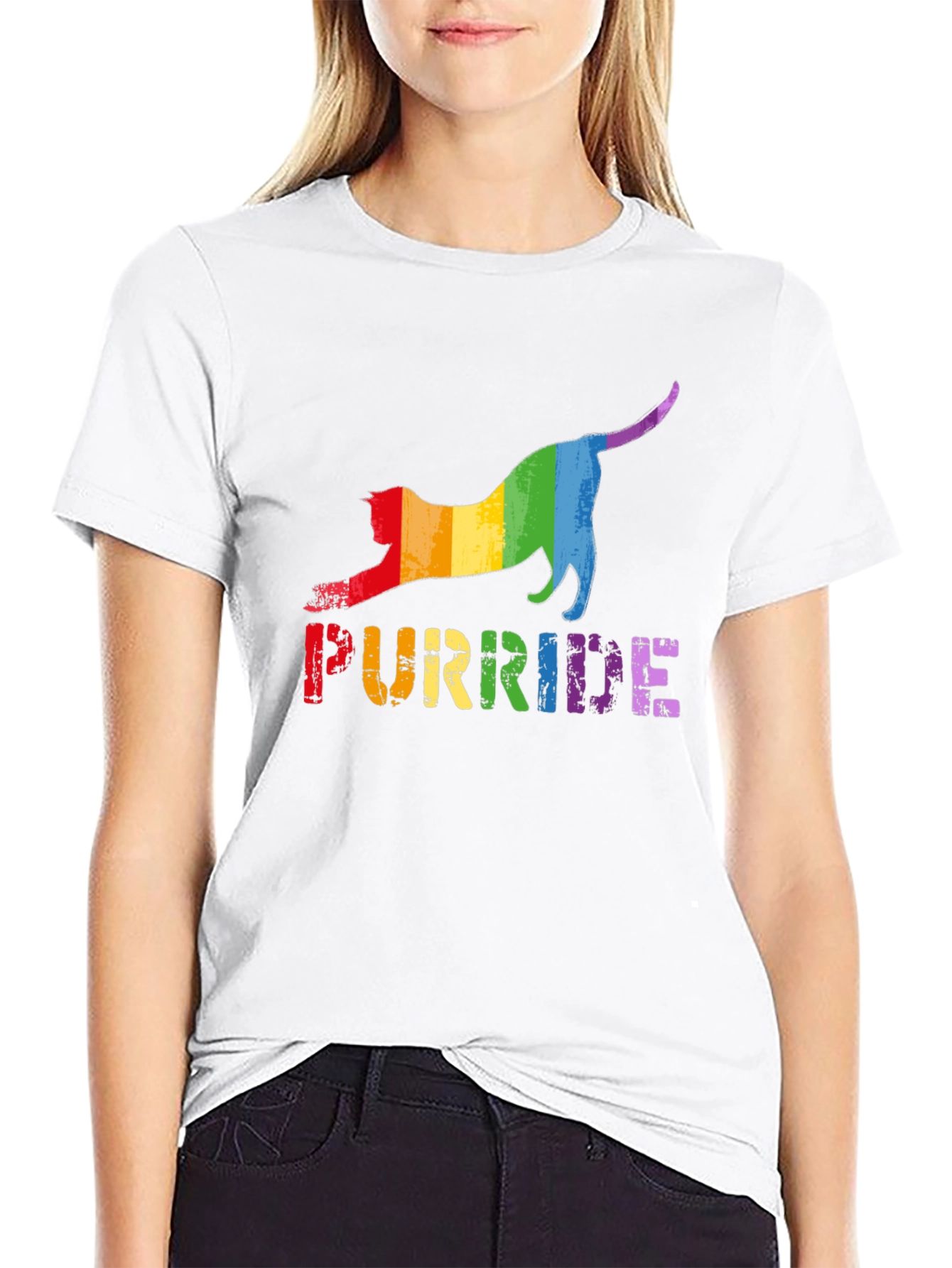 Purride T-Shirt - Rainbow Cat Pride