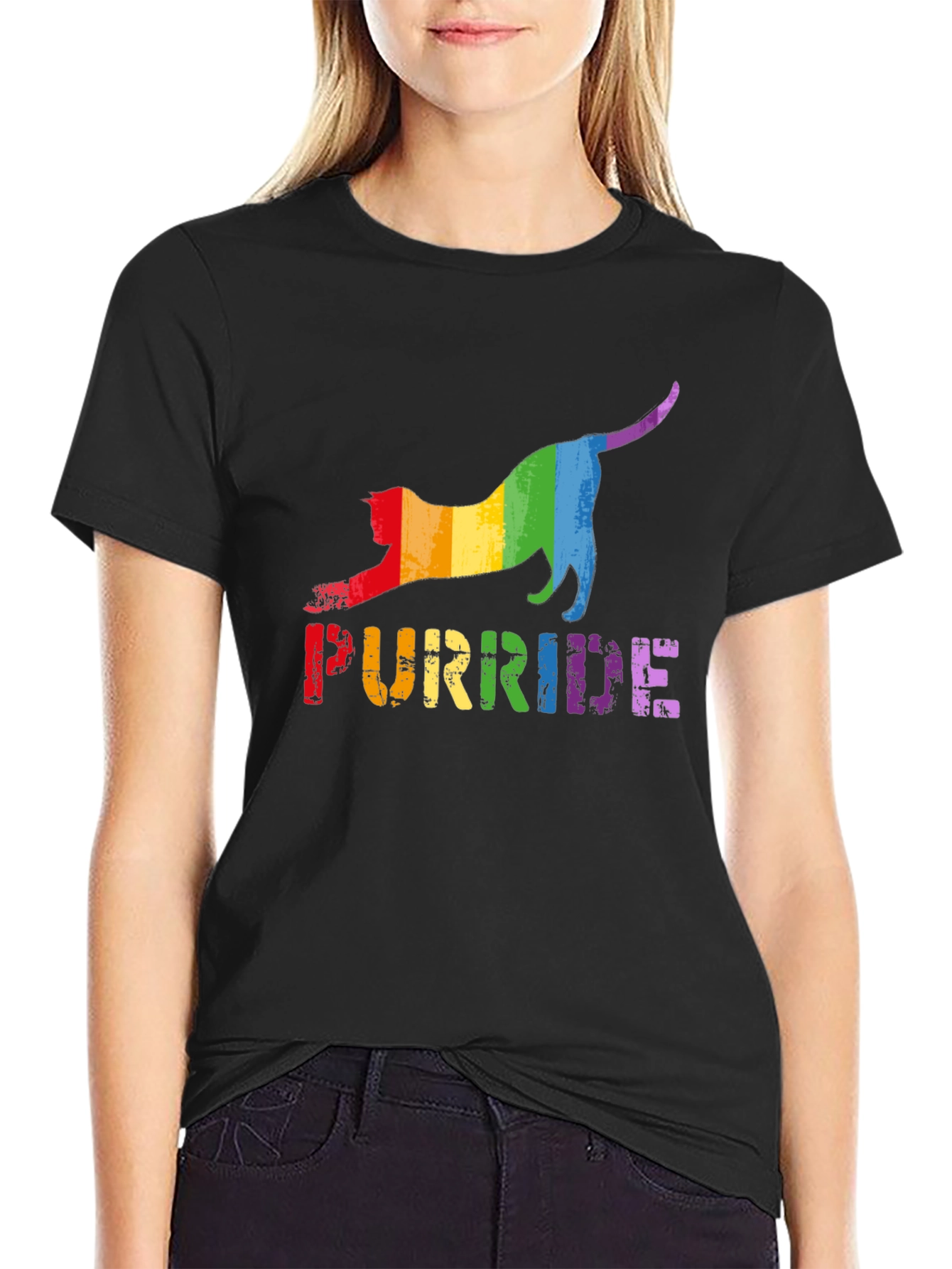Purride T-Shirt - Rainbow Cat Pride