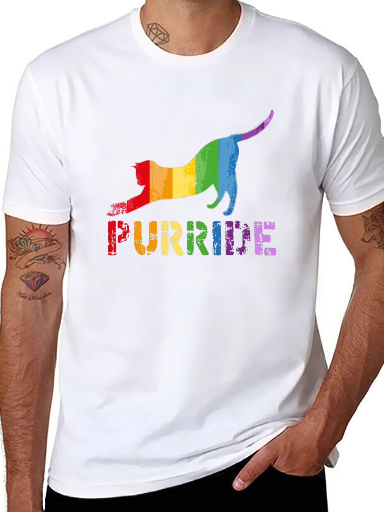 Purride T-Shirt - Rainbow Cat Pride