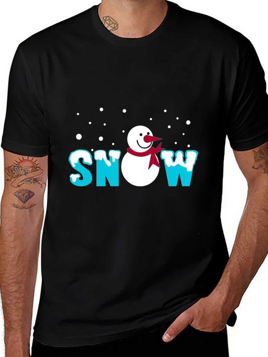 Snowman Graphic Tee - Winter Holiday T-Shirt