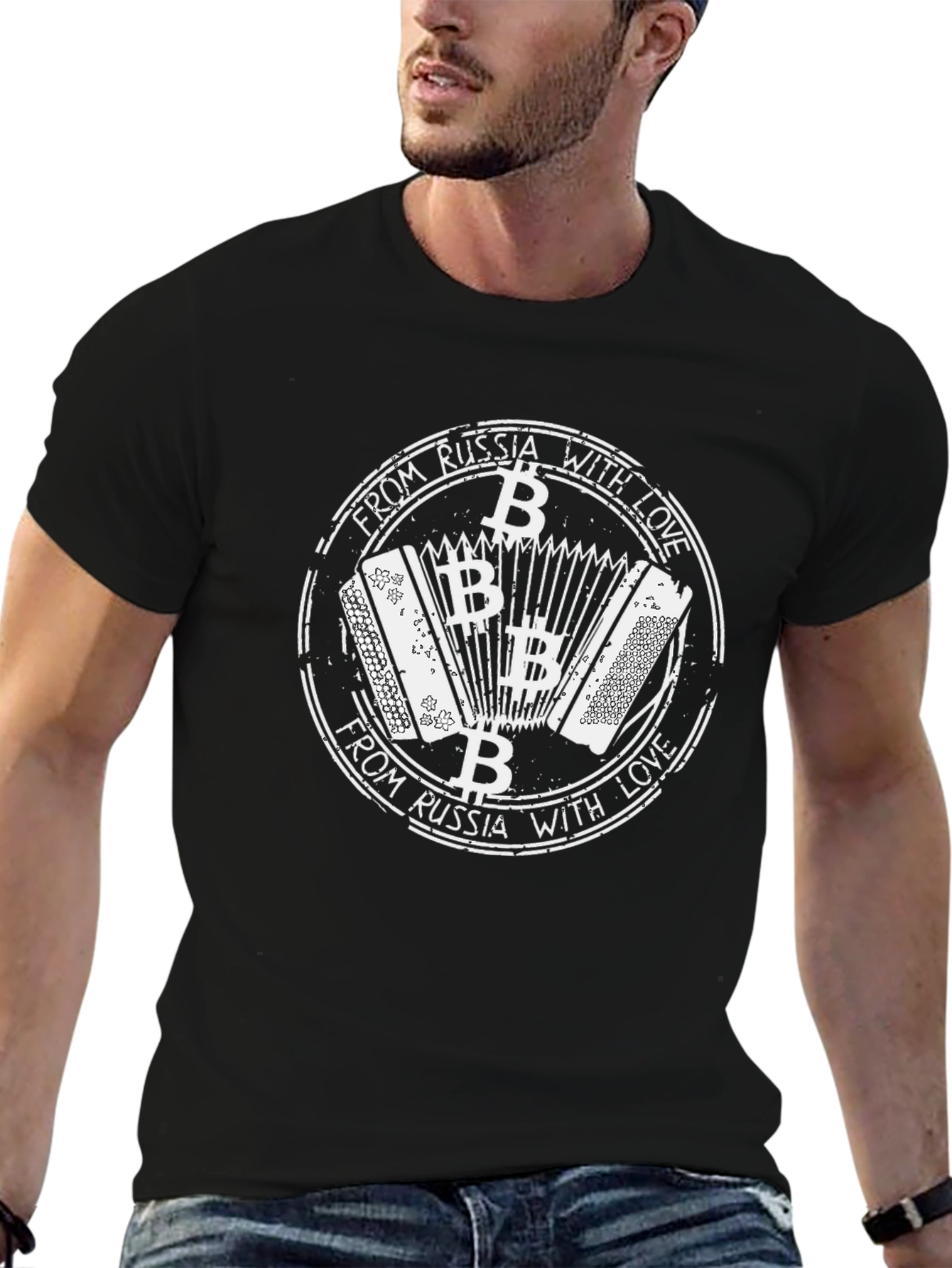 Russian Accordion Bitcoin T-Shirt